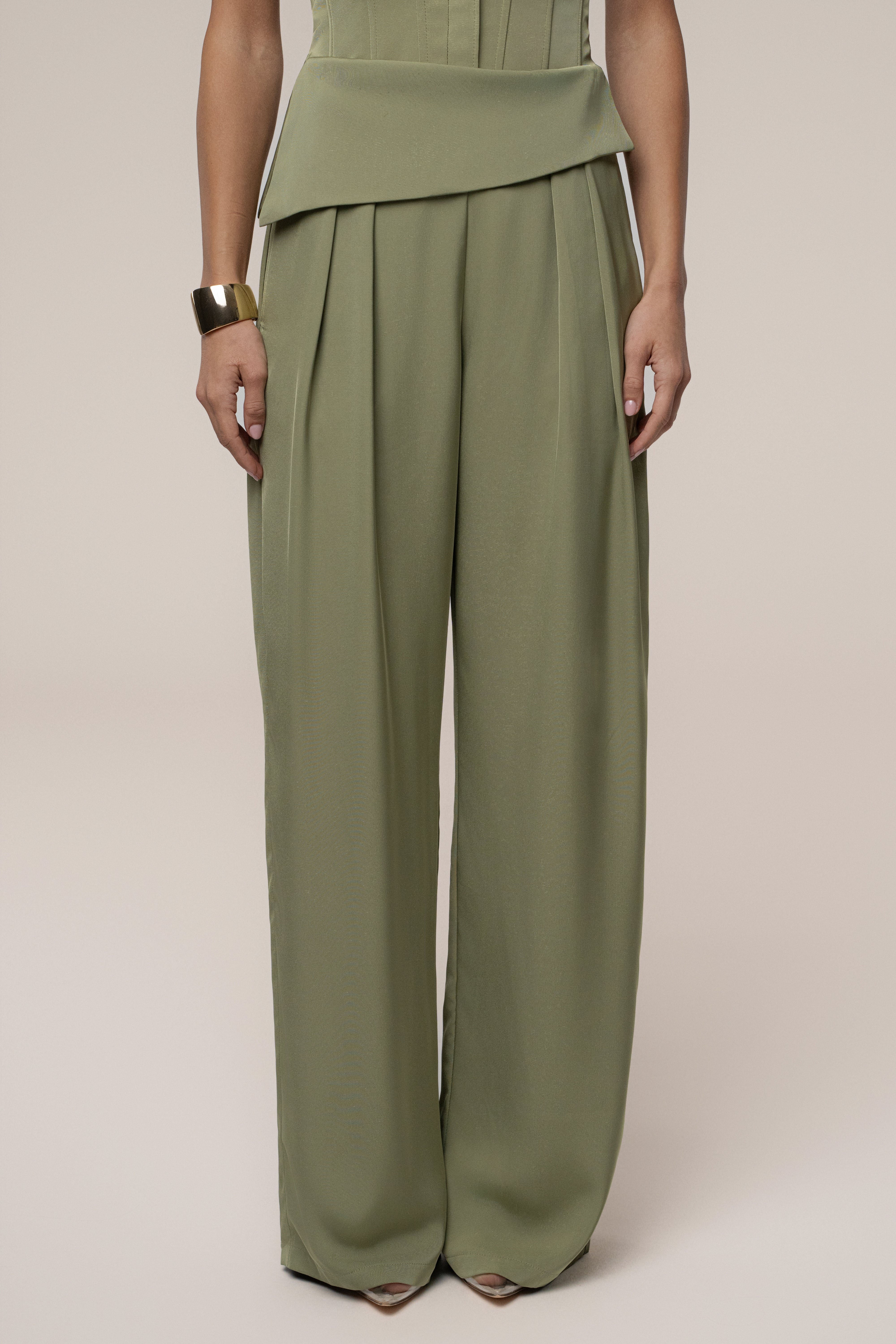 Olive Executive Trousers - Image 2