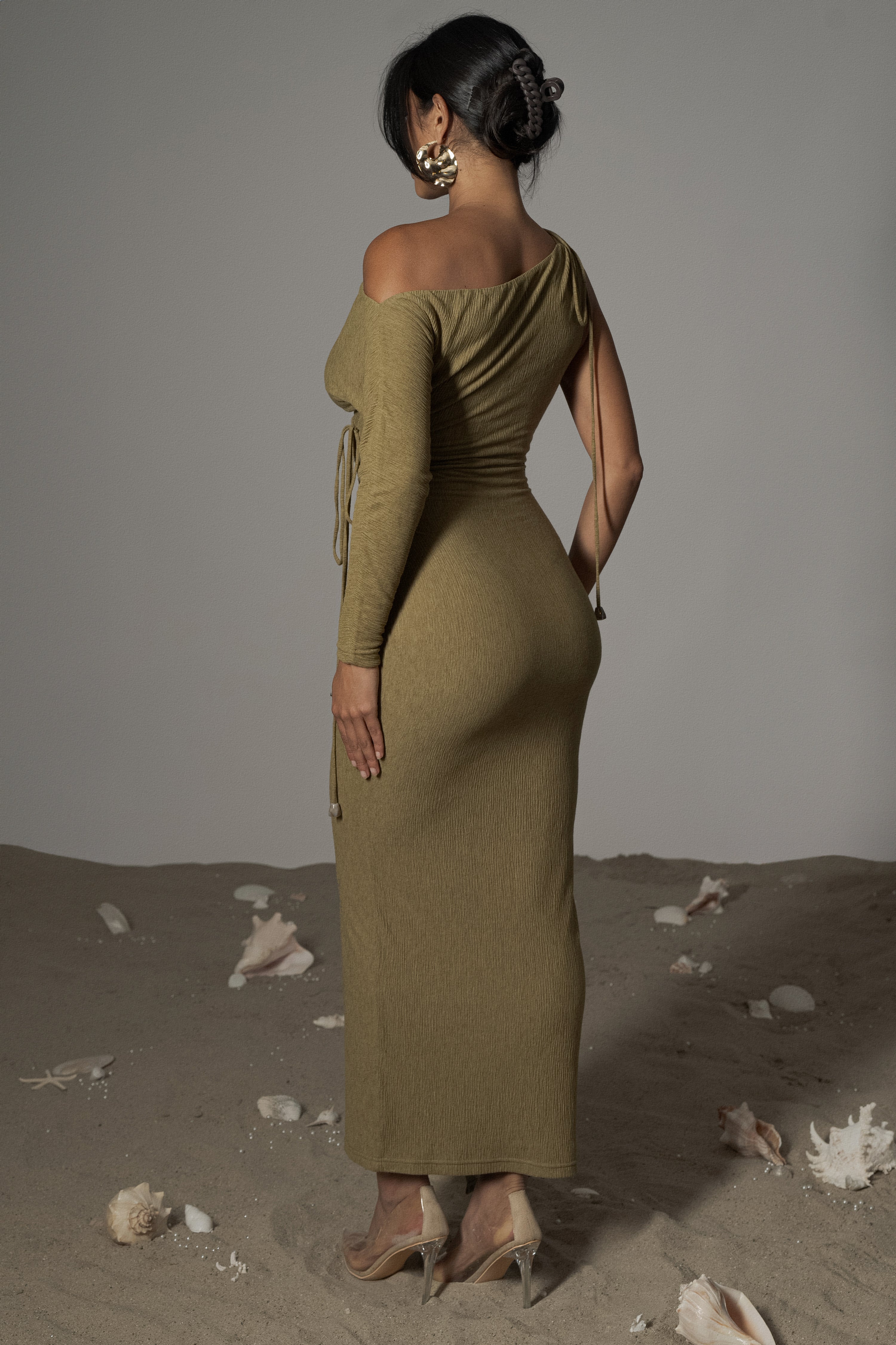 Moss Odelia Crinkled Maxi Dress - Image 5