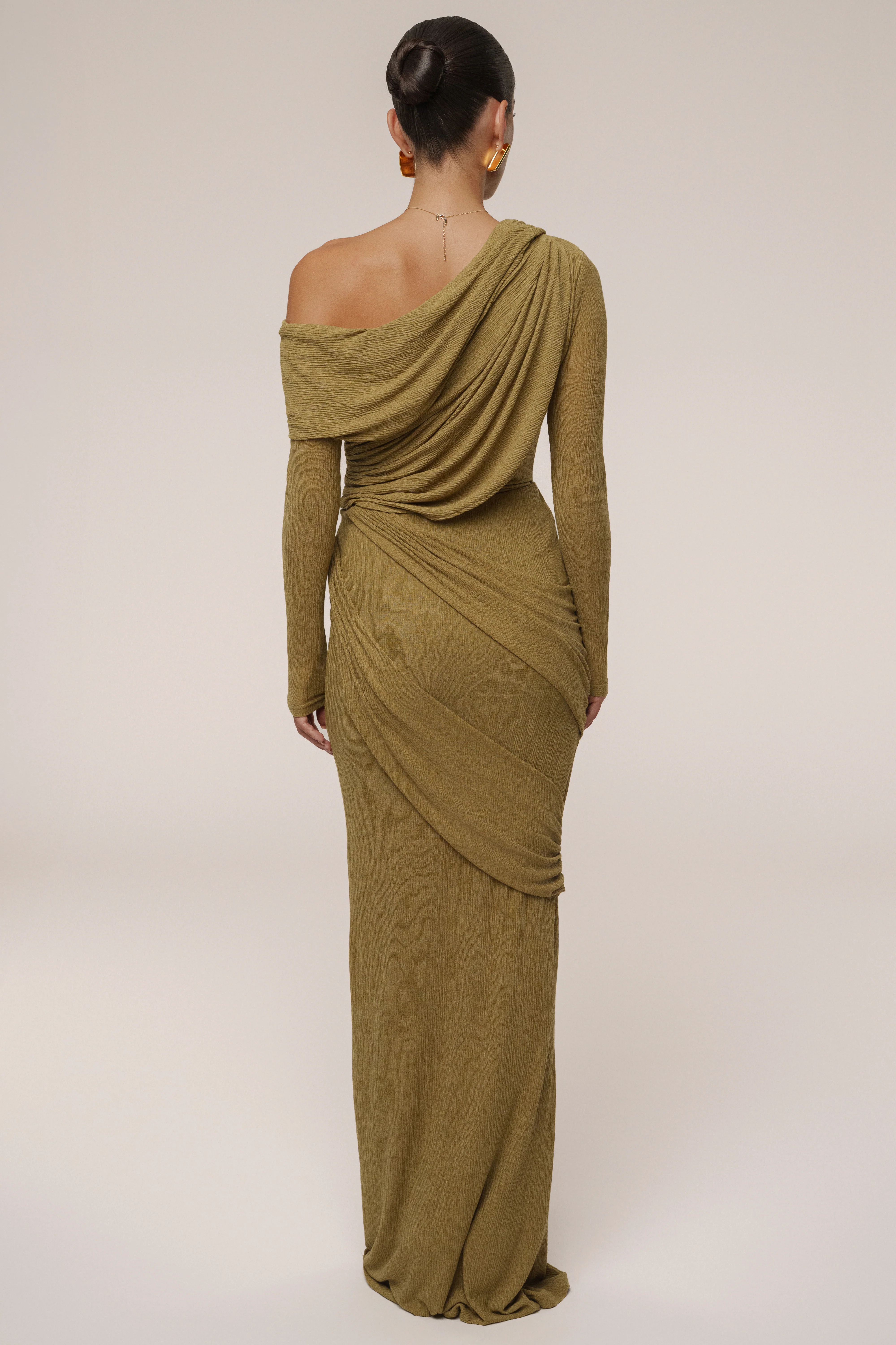 Moss Textured One Shoulder Bodysuit - Image 18