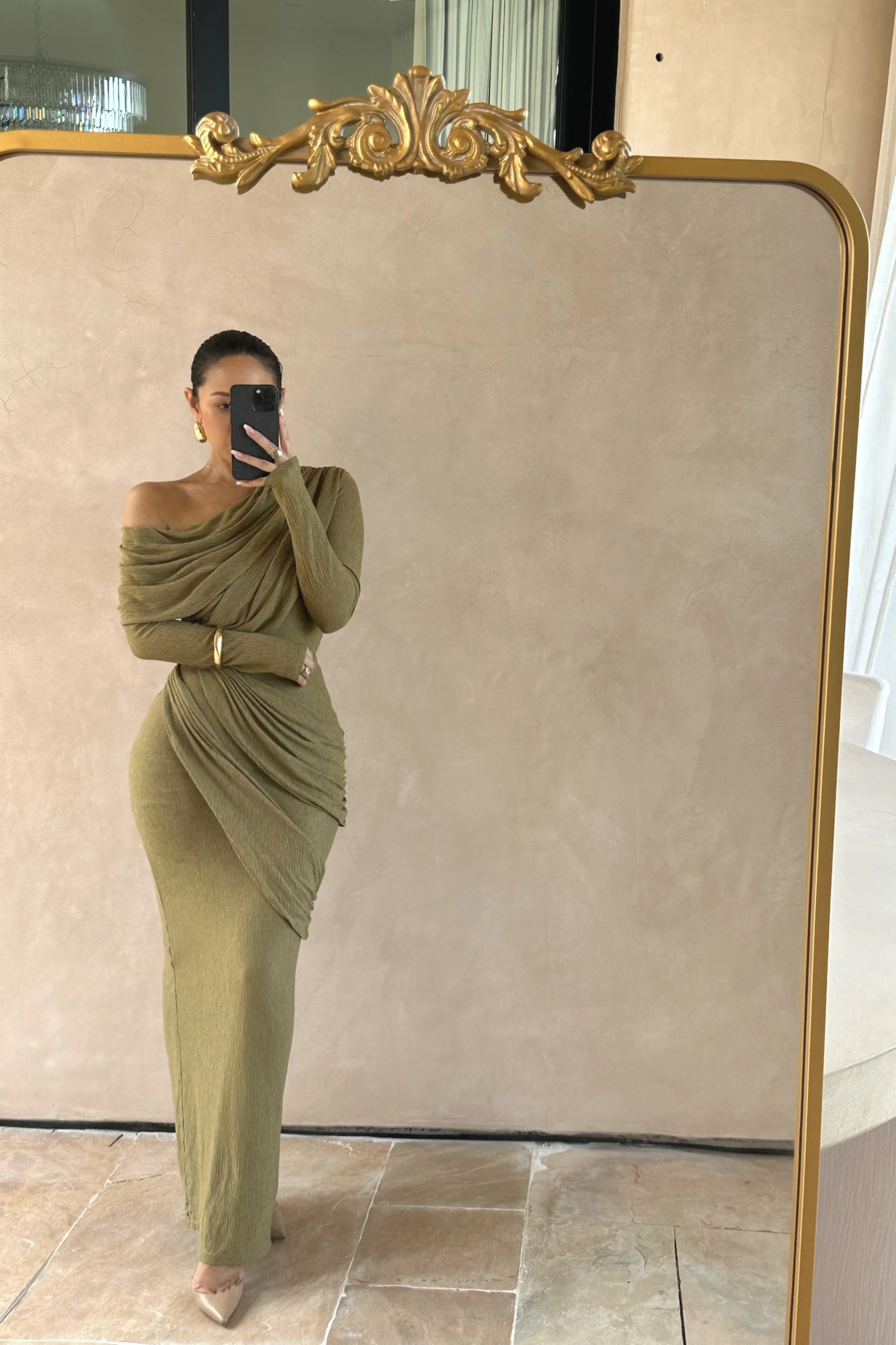 Moss Textured One Shoulder Bodysuit - Image 6