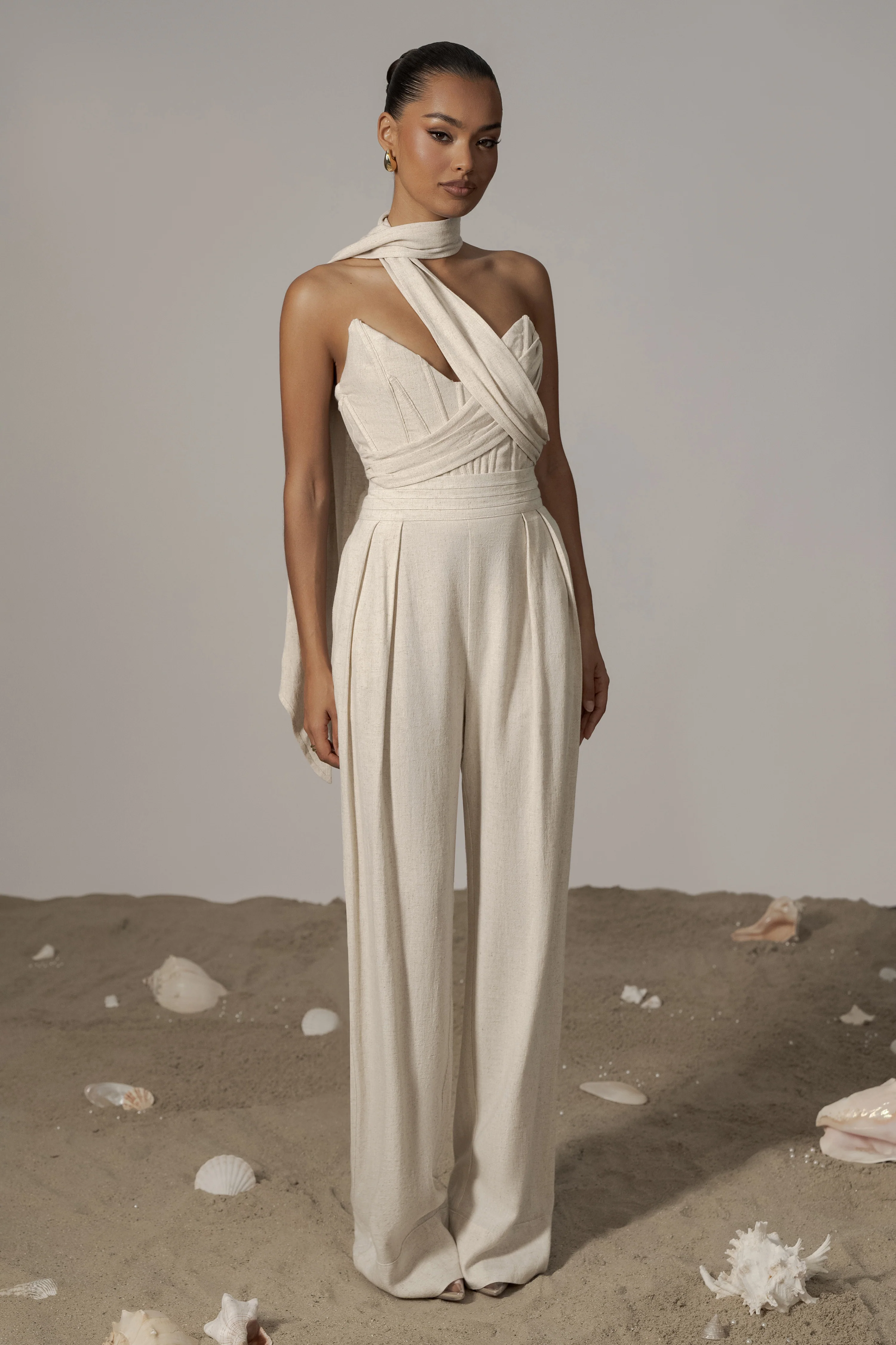 Natural Coastal Bliss Linen Bustier - Image 5