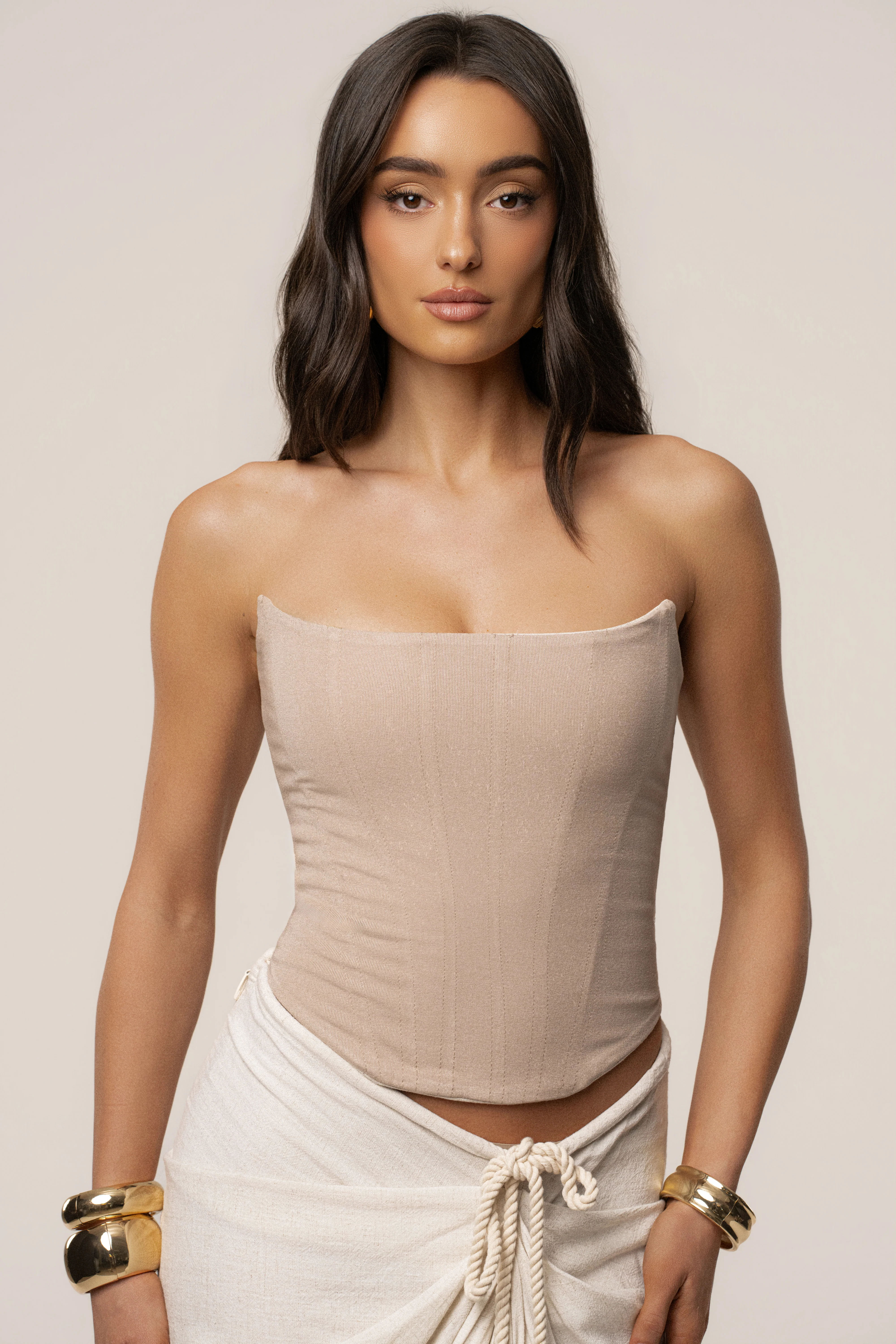 Natural Fenix Reversible Linen Corset - Image 12