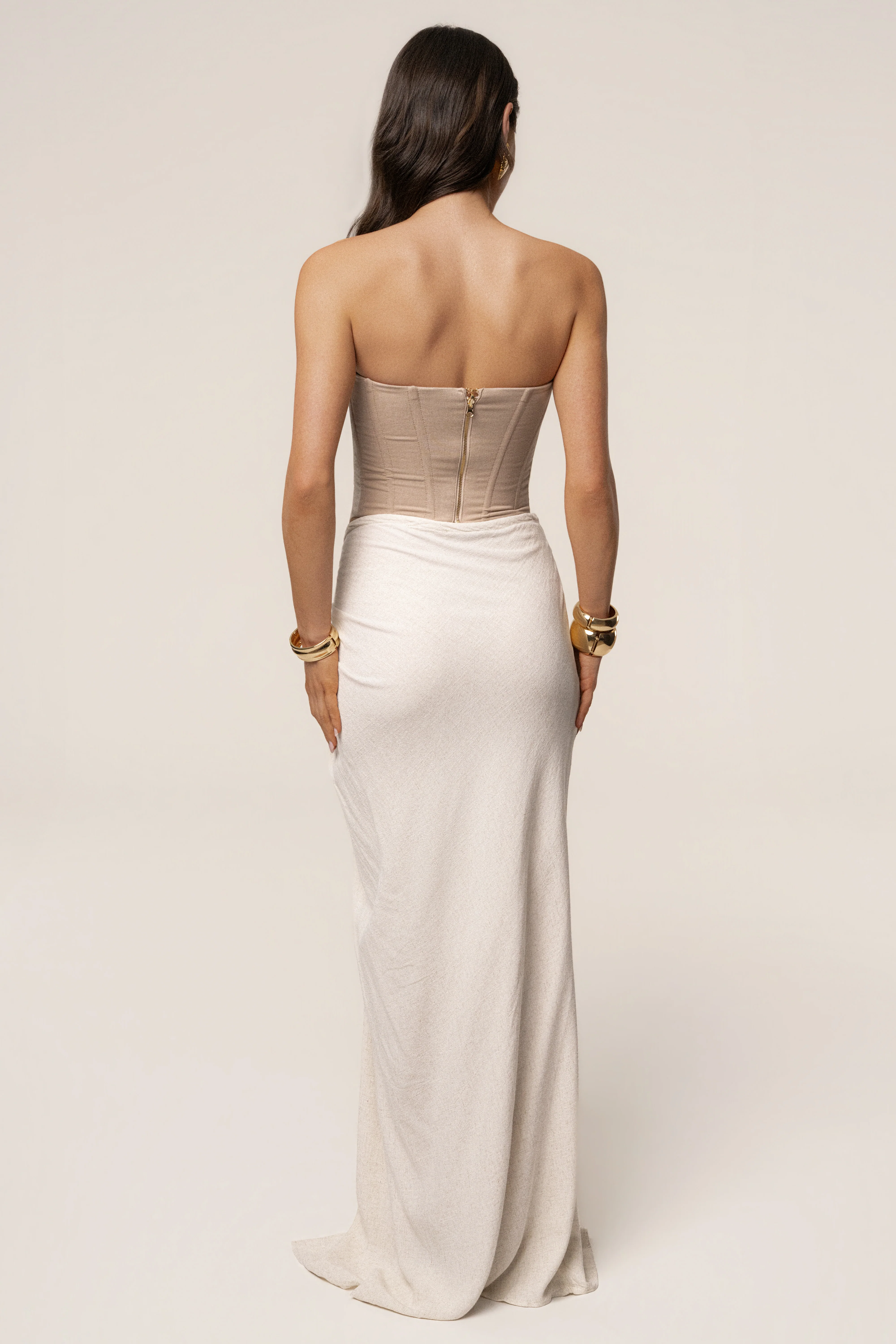 Natural Fenix Reversible Linen Corset - Image 15