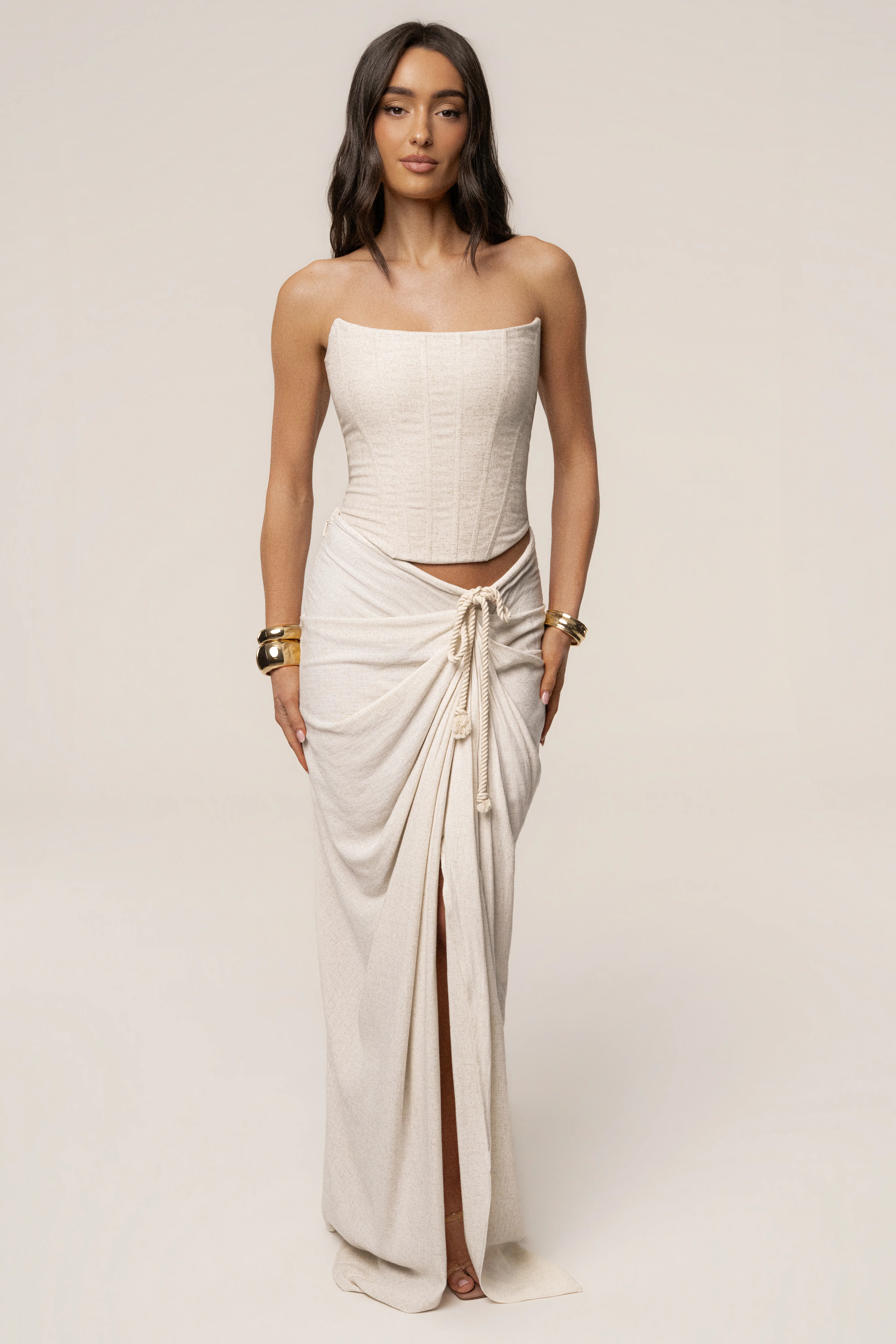 Natural Fenix Reversible Linen Corset - Image 5