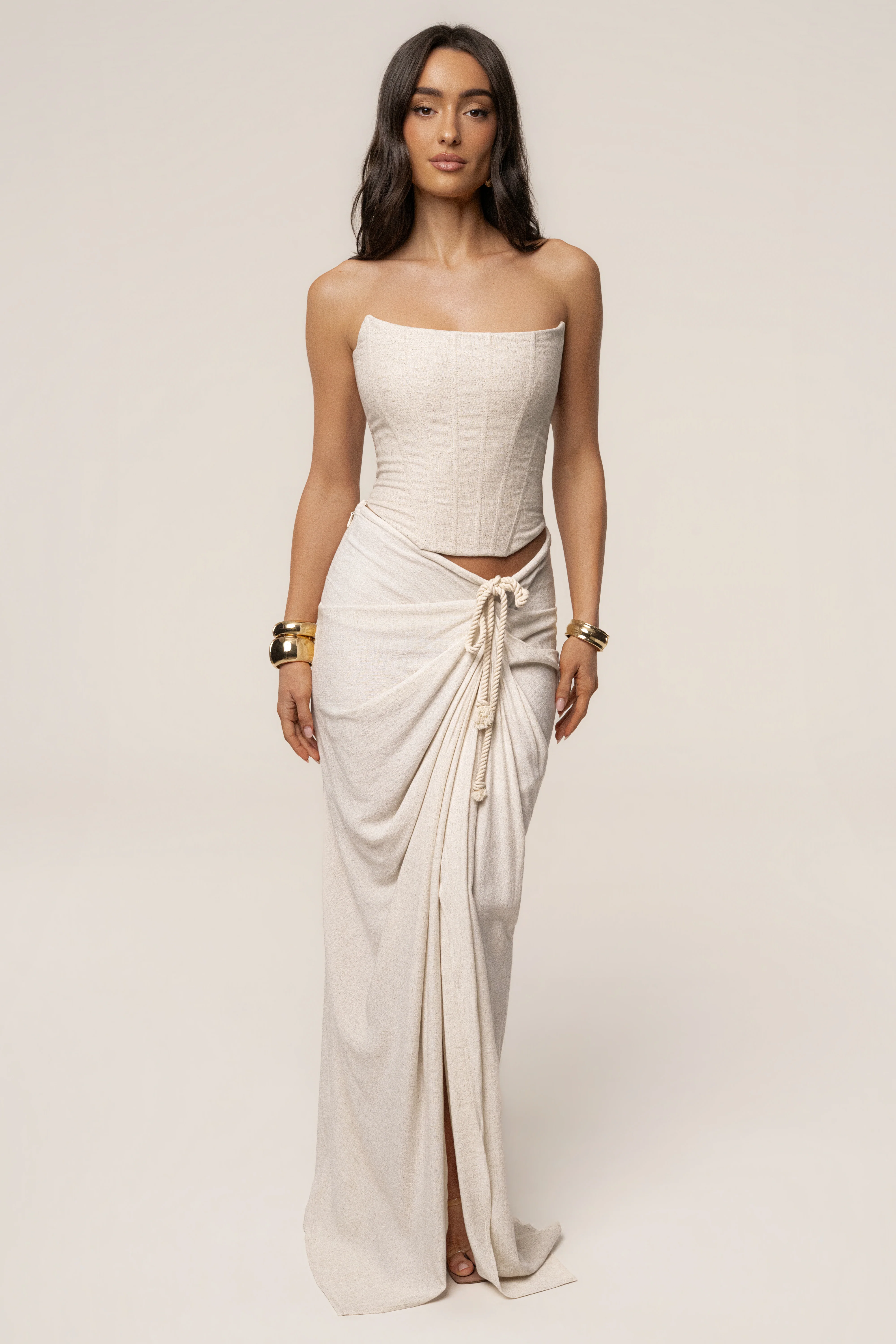 Natural Fenix Reversible Linen Corset - Image 8
