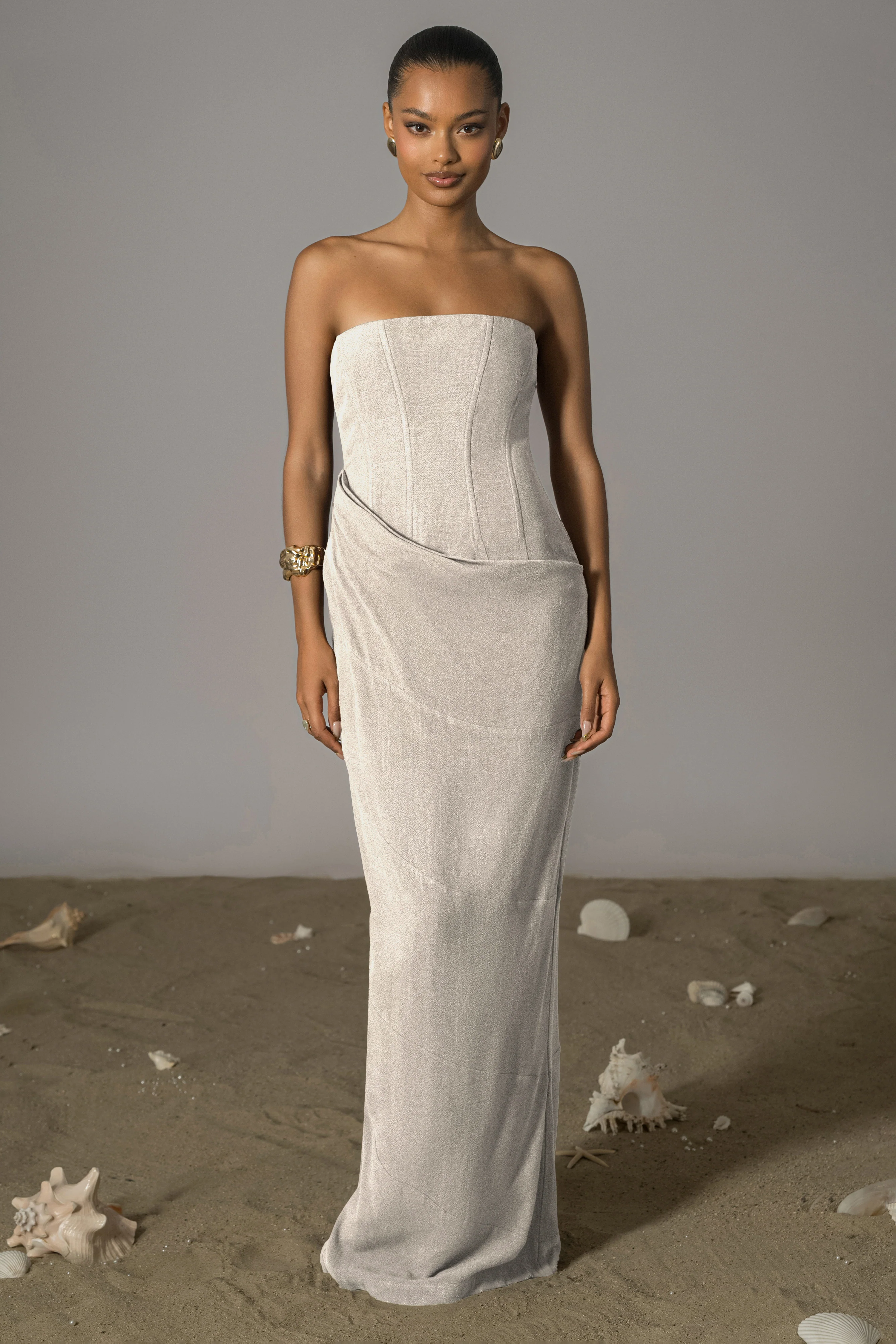 Natural Journey Linen Maxi Dress - Image 3