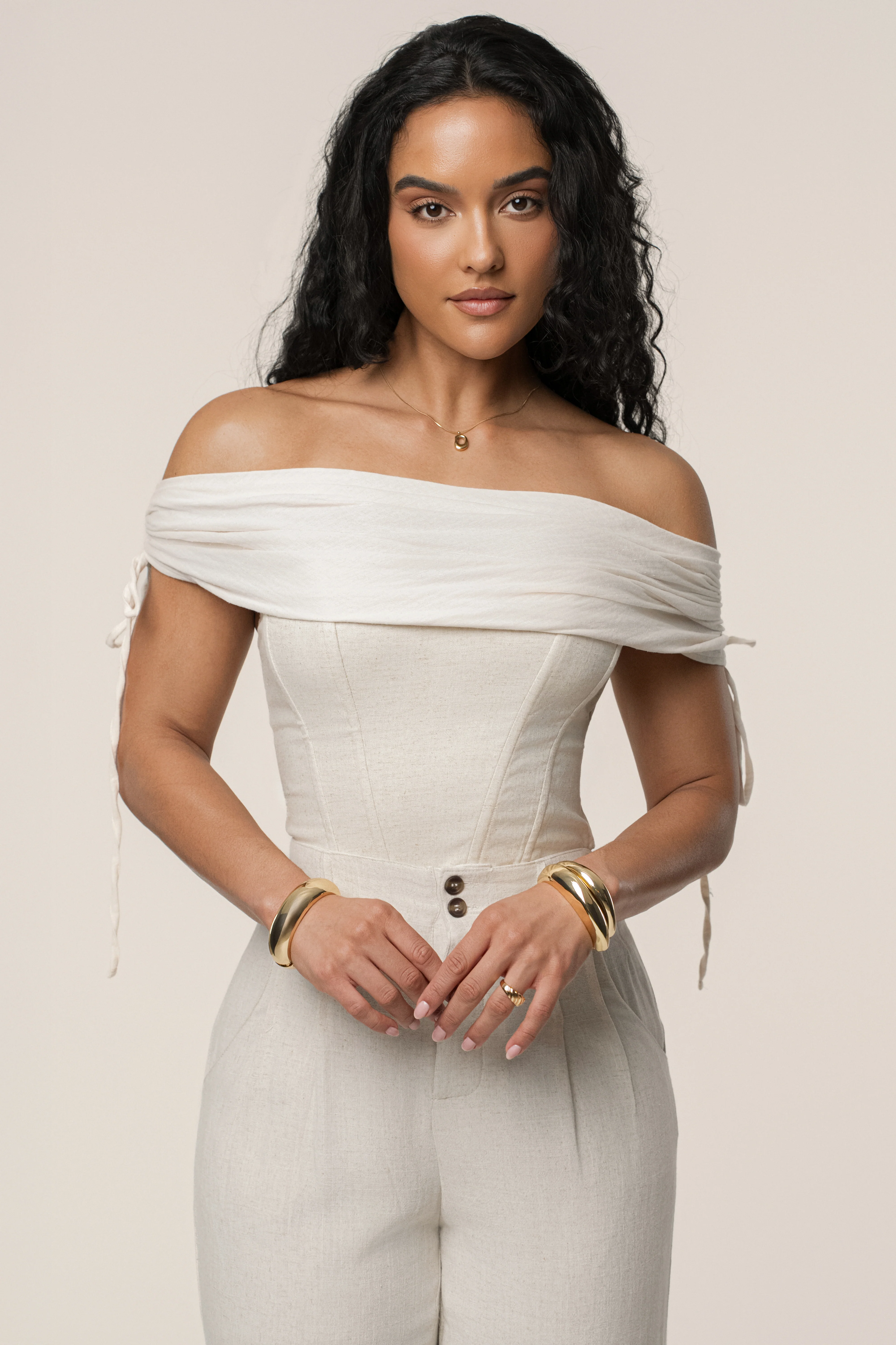 Natural New Obsession Draped Top - Image 11