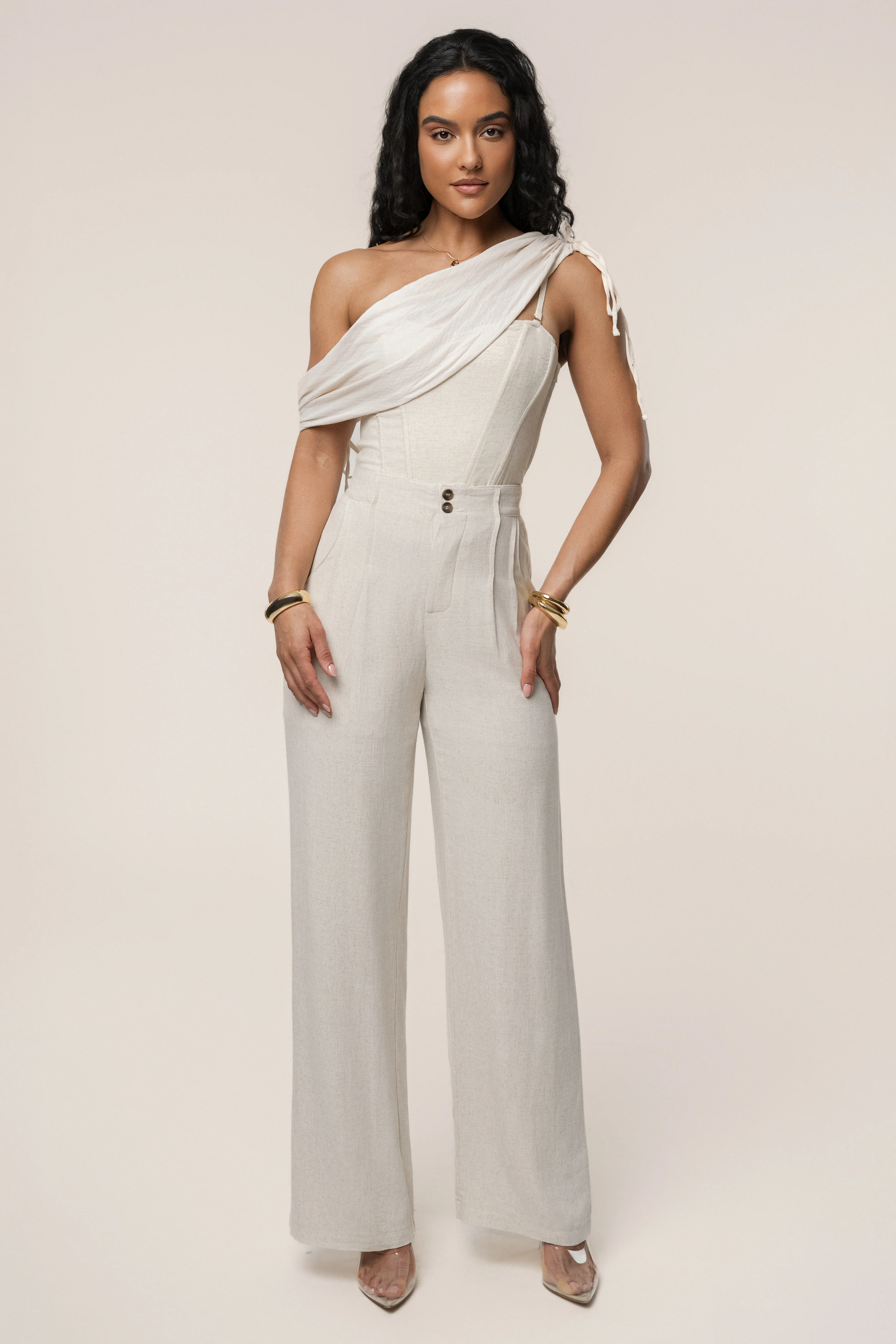 Natural New Obsession Draped Top - Image 17