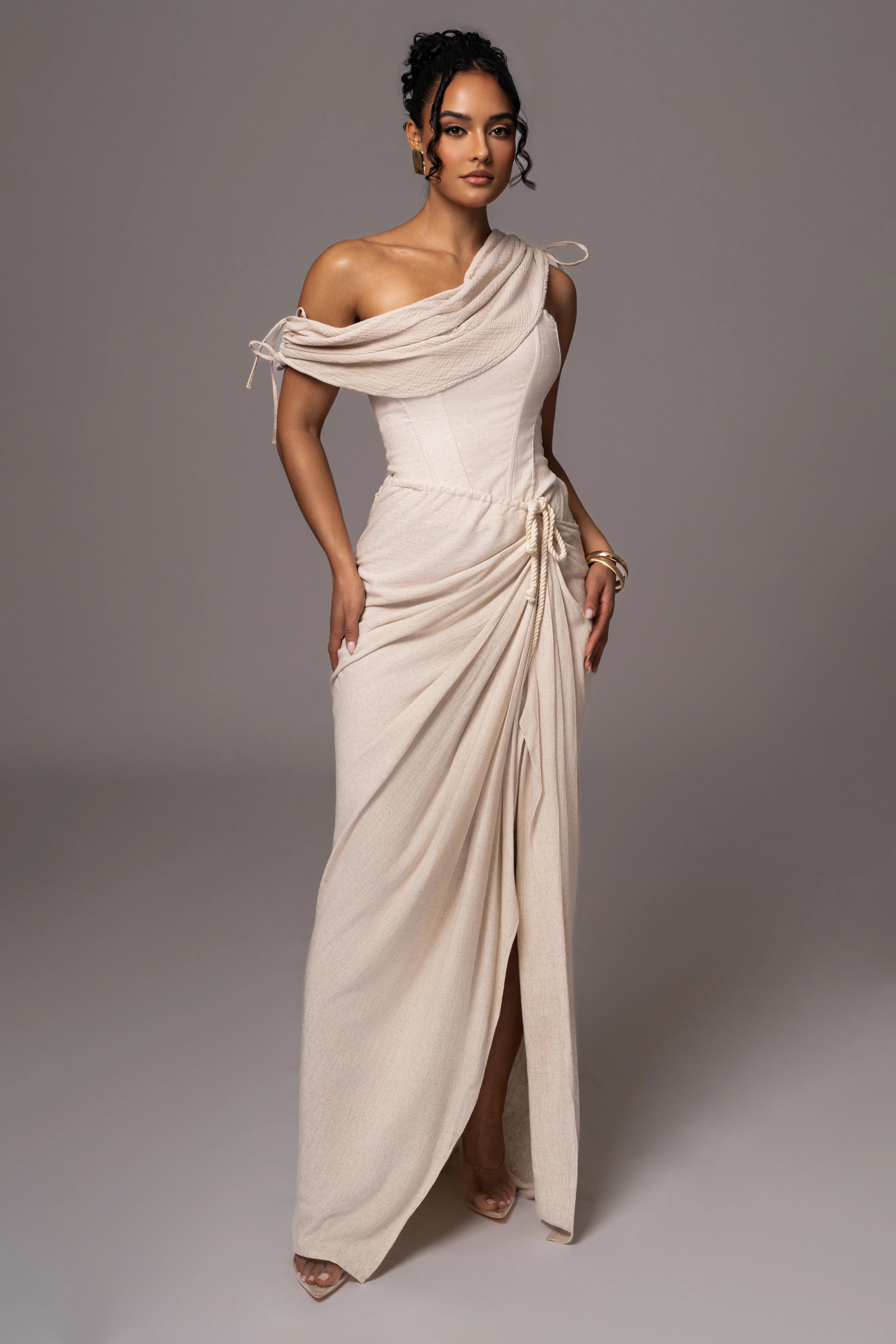 Natural New Obsession Draped Top - Image 27