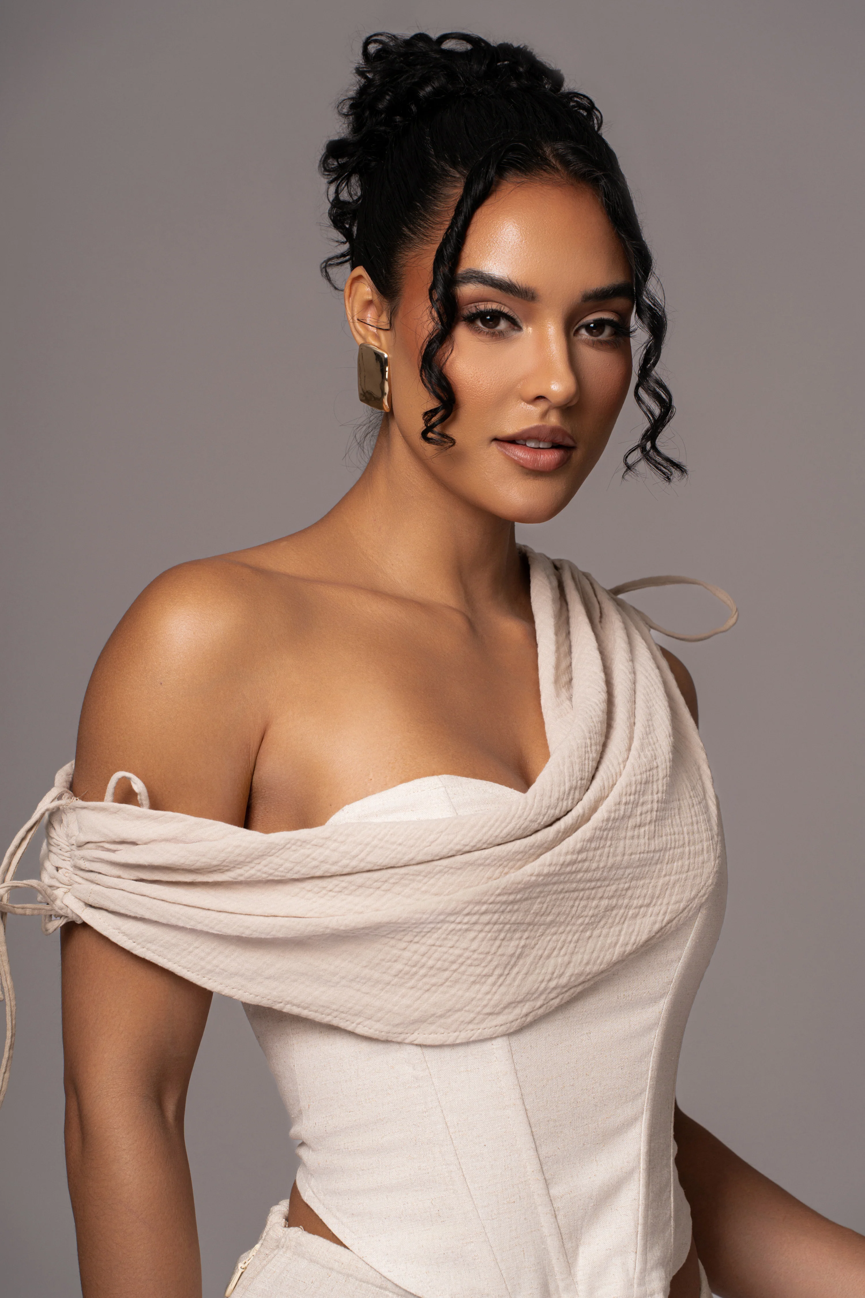 Natural New Obsession Draped Top - Image 28