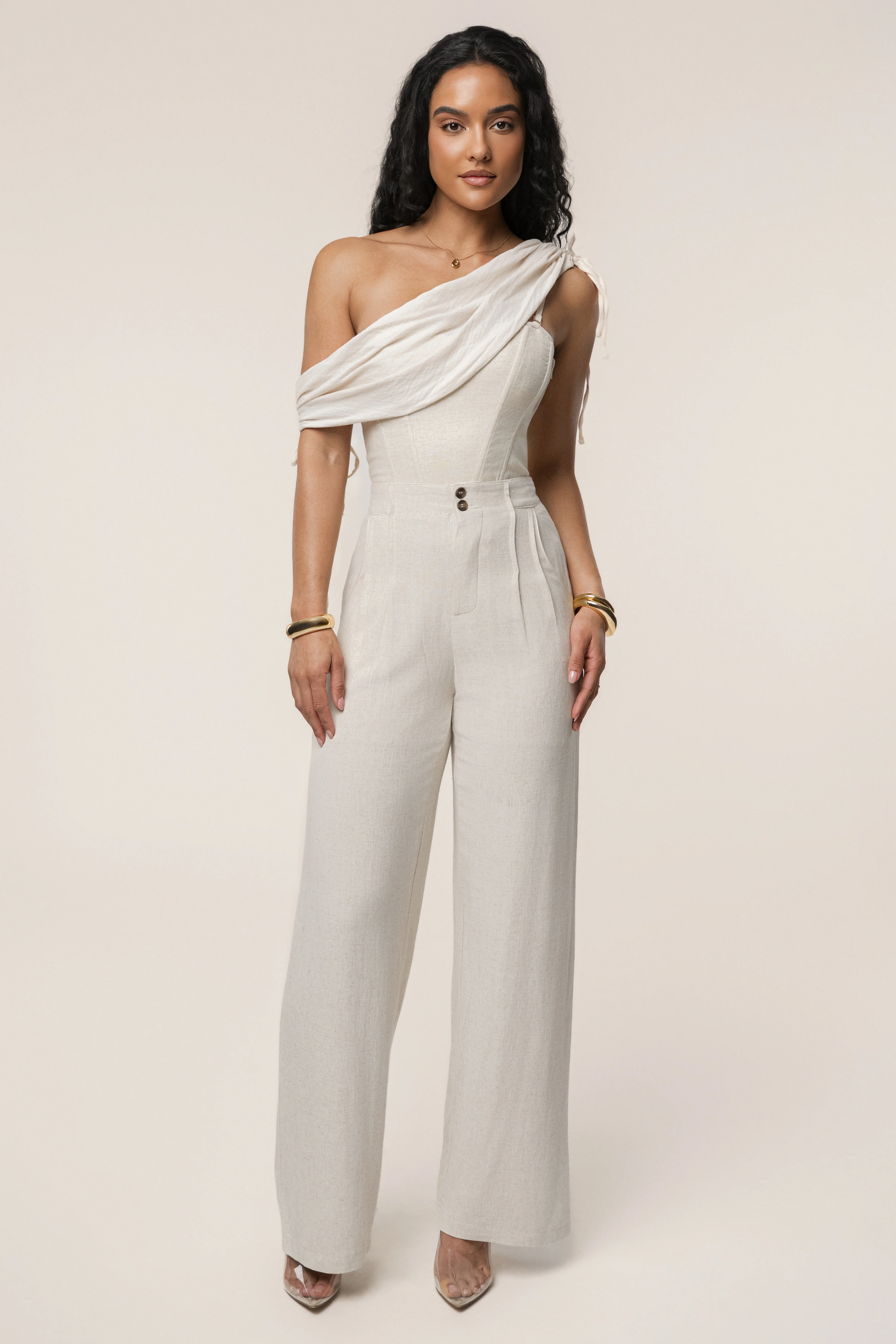 Natural New Obsession Draped Top - Image 3