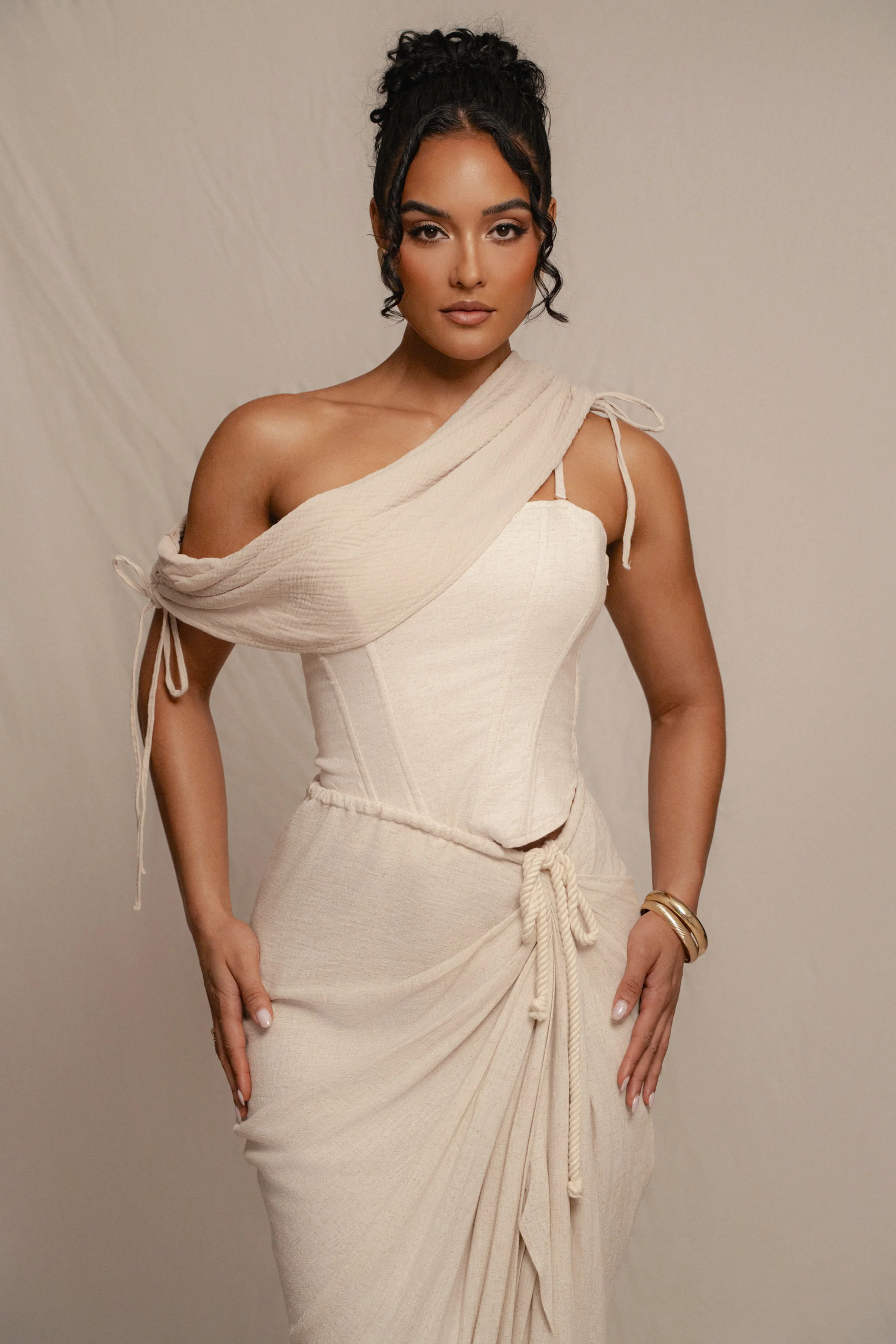 Natural New Obsession Draped Top - Image 6