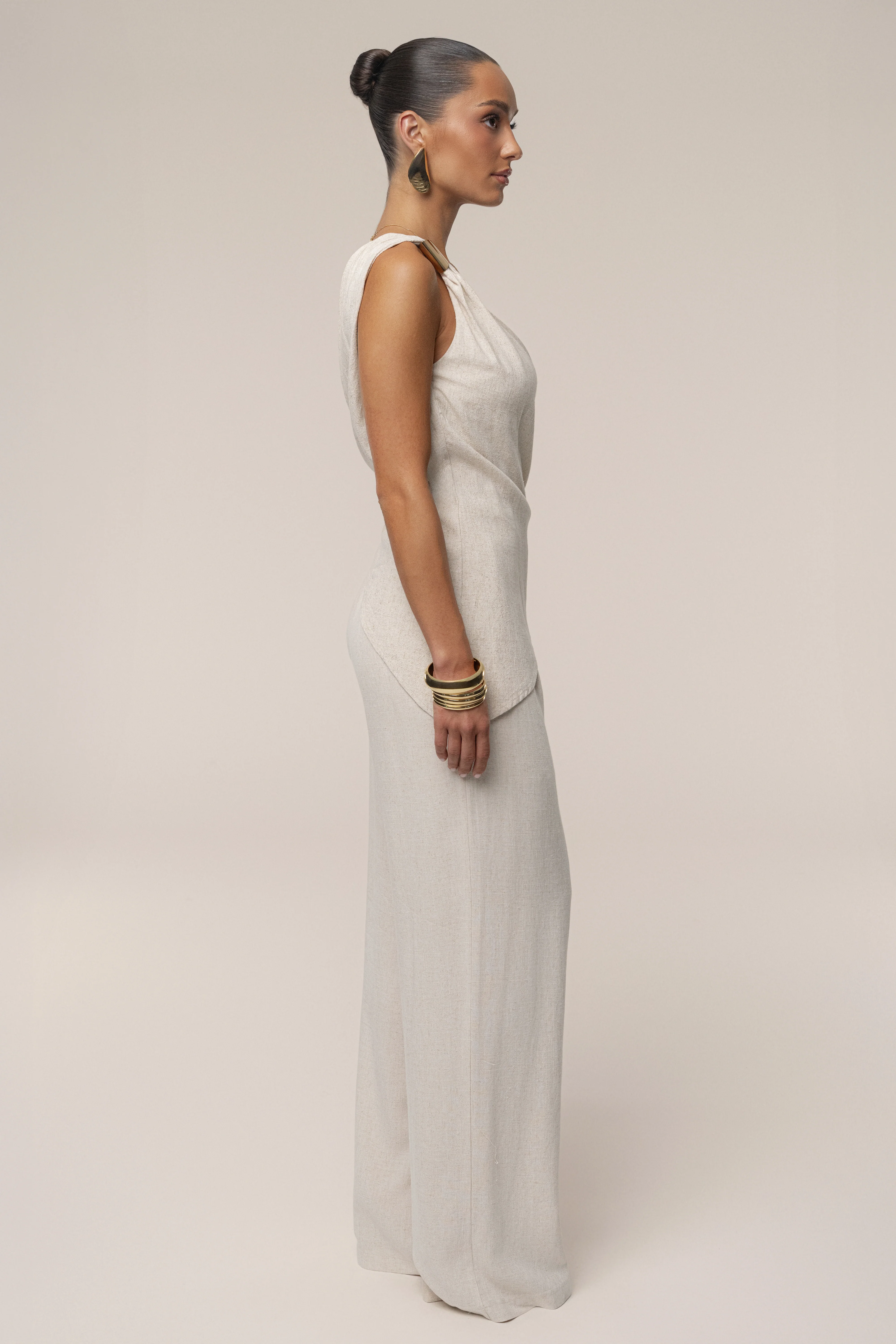 Beige Palmera One Shoulder Top - Image 13