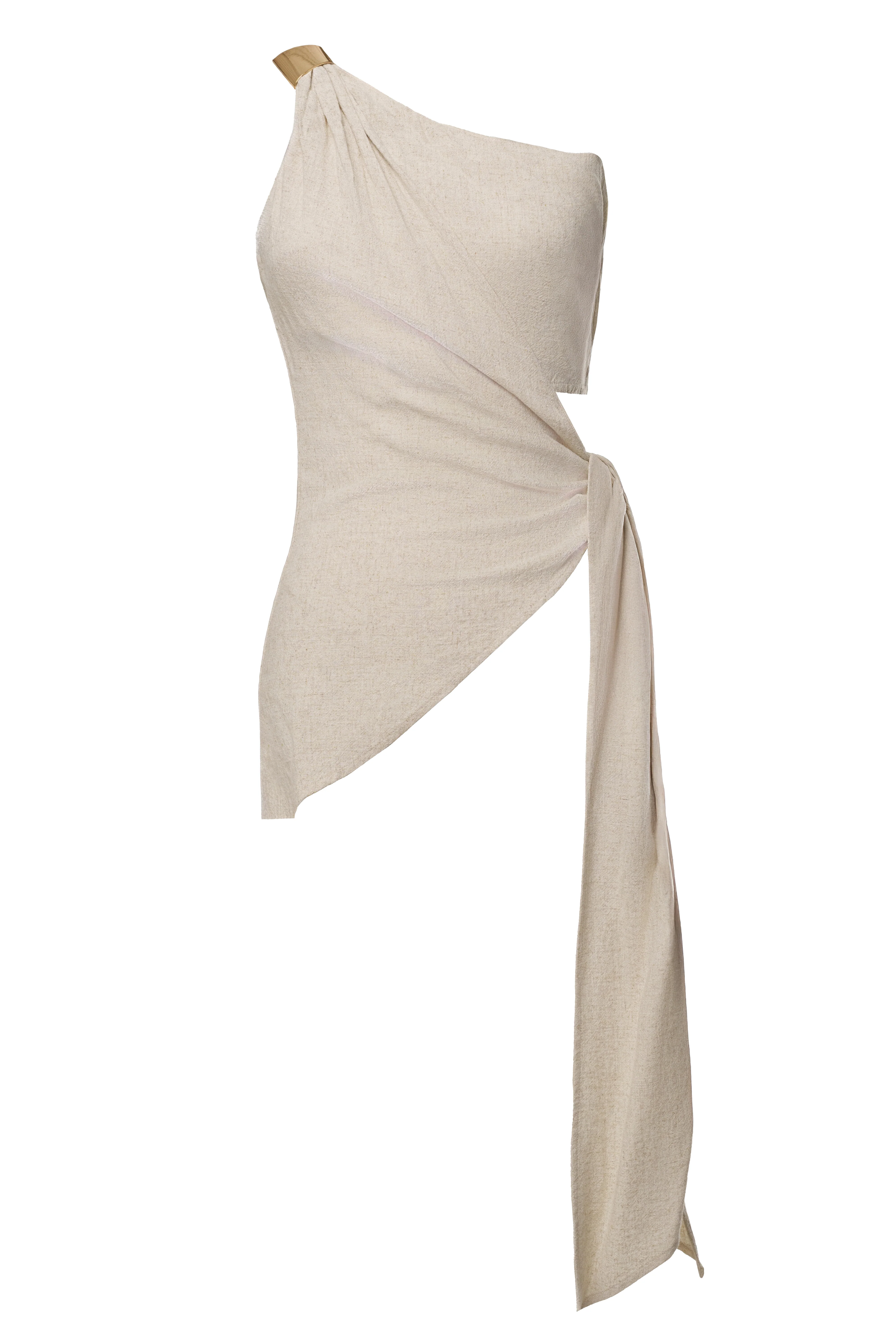 Beige Palmera One Shoulder Top - Image 2