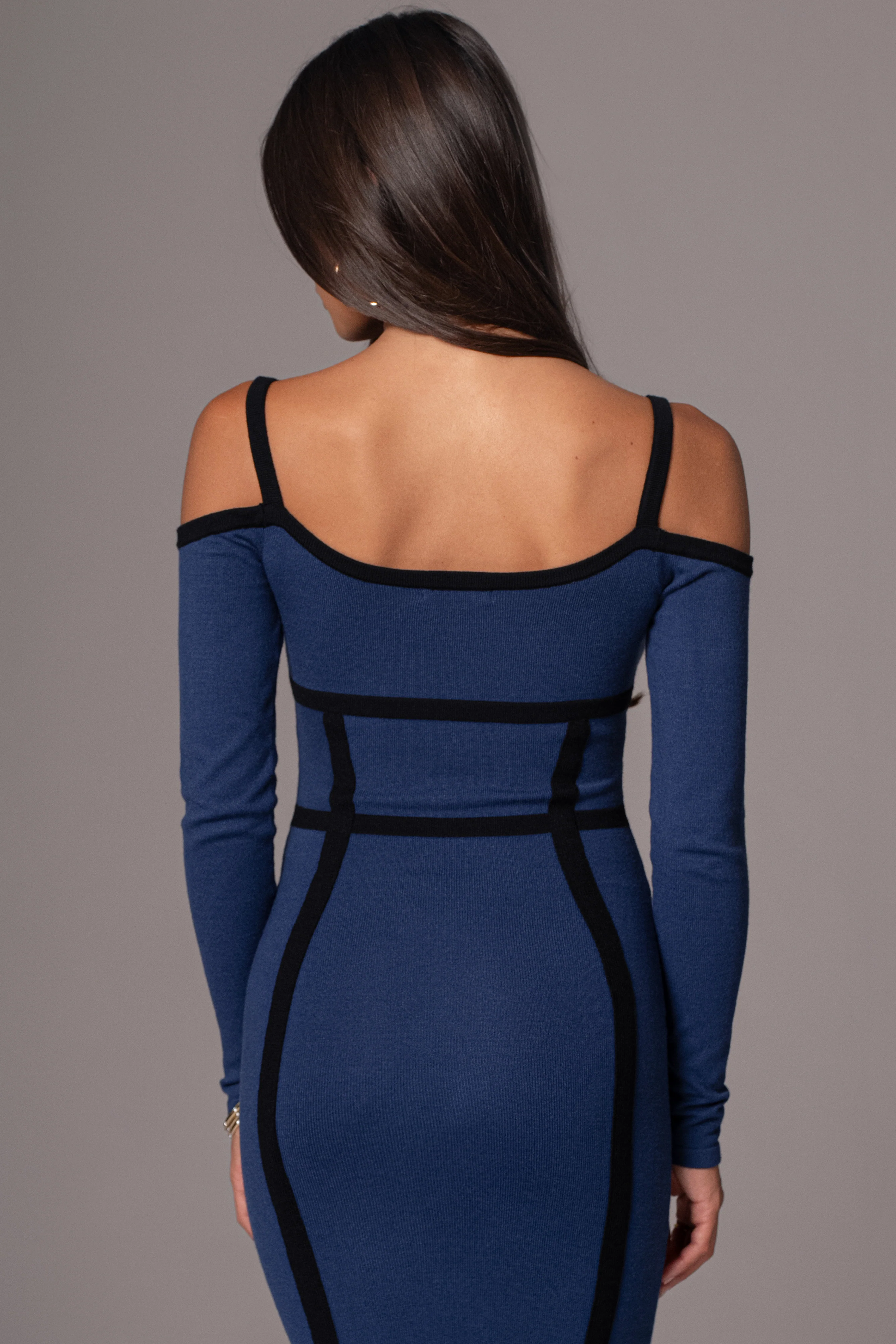 Navy  Debora Knit Midi Dress - Image 15