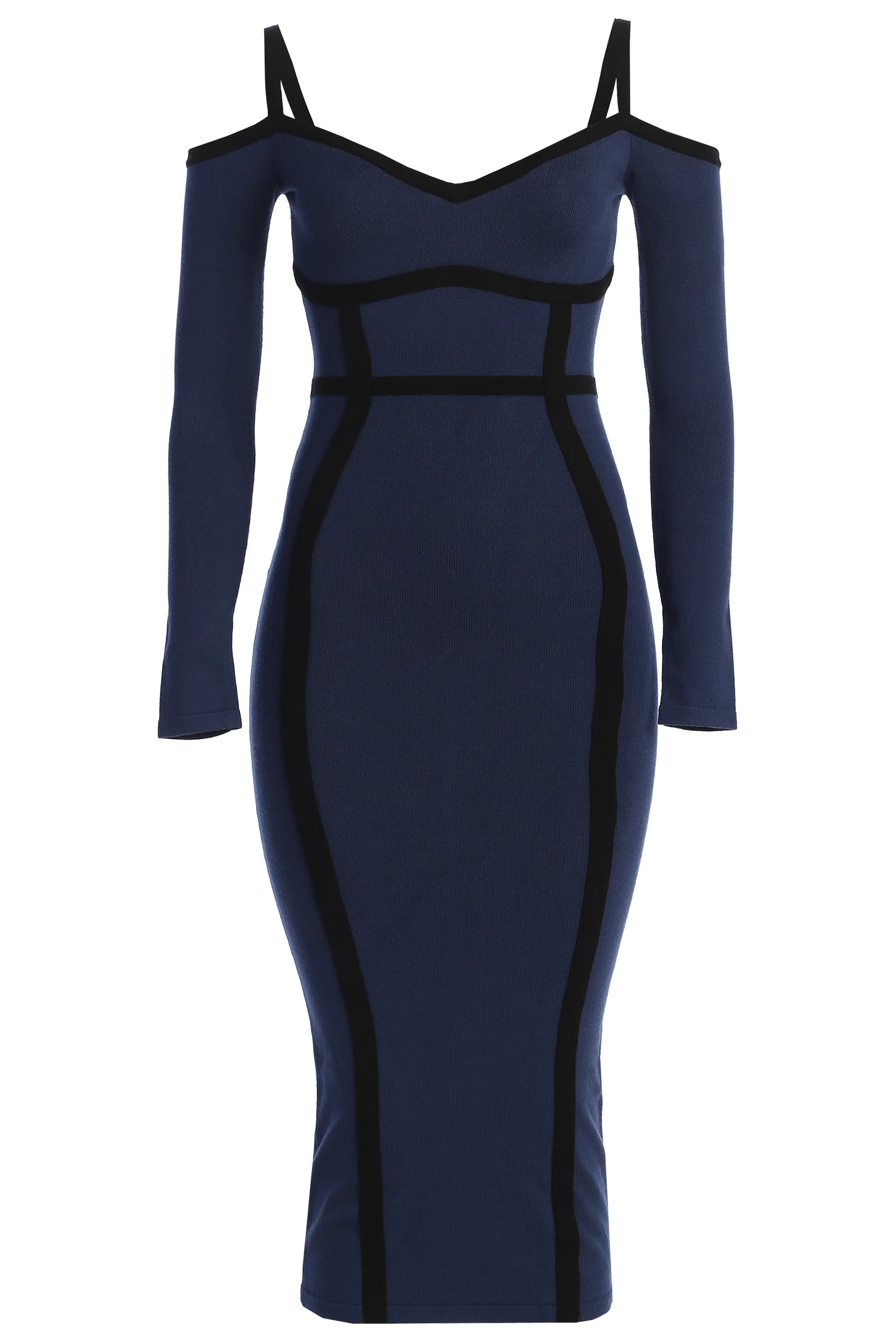Navy  Debora Knit Midi Dress - Image 2