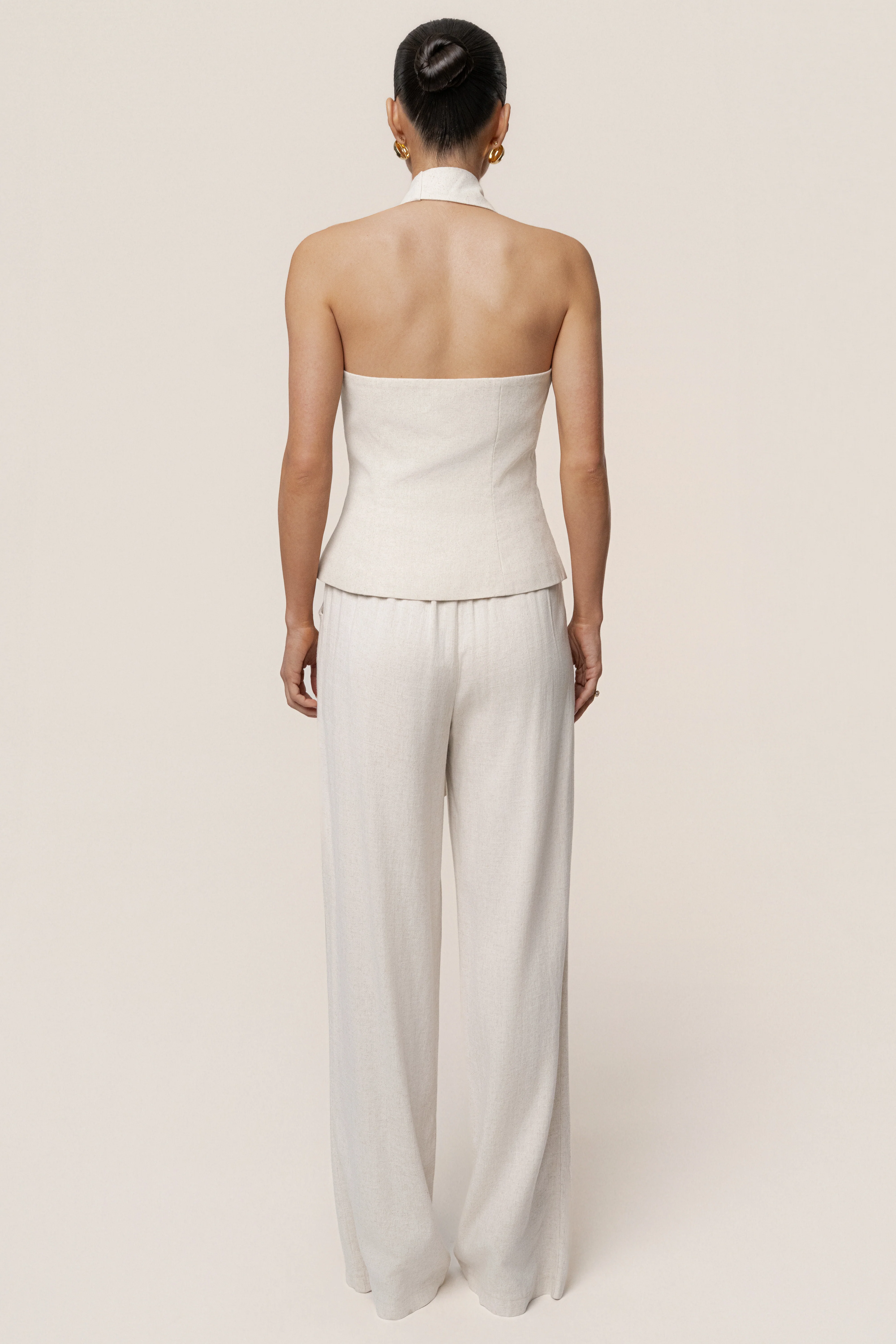 Oatmeal Asymmetric Scarf Top - Image 8
