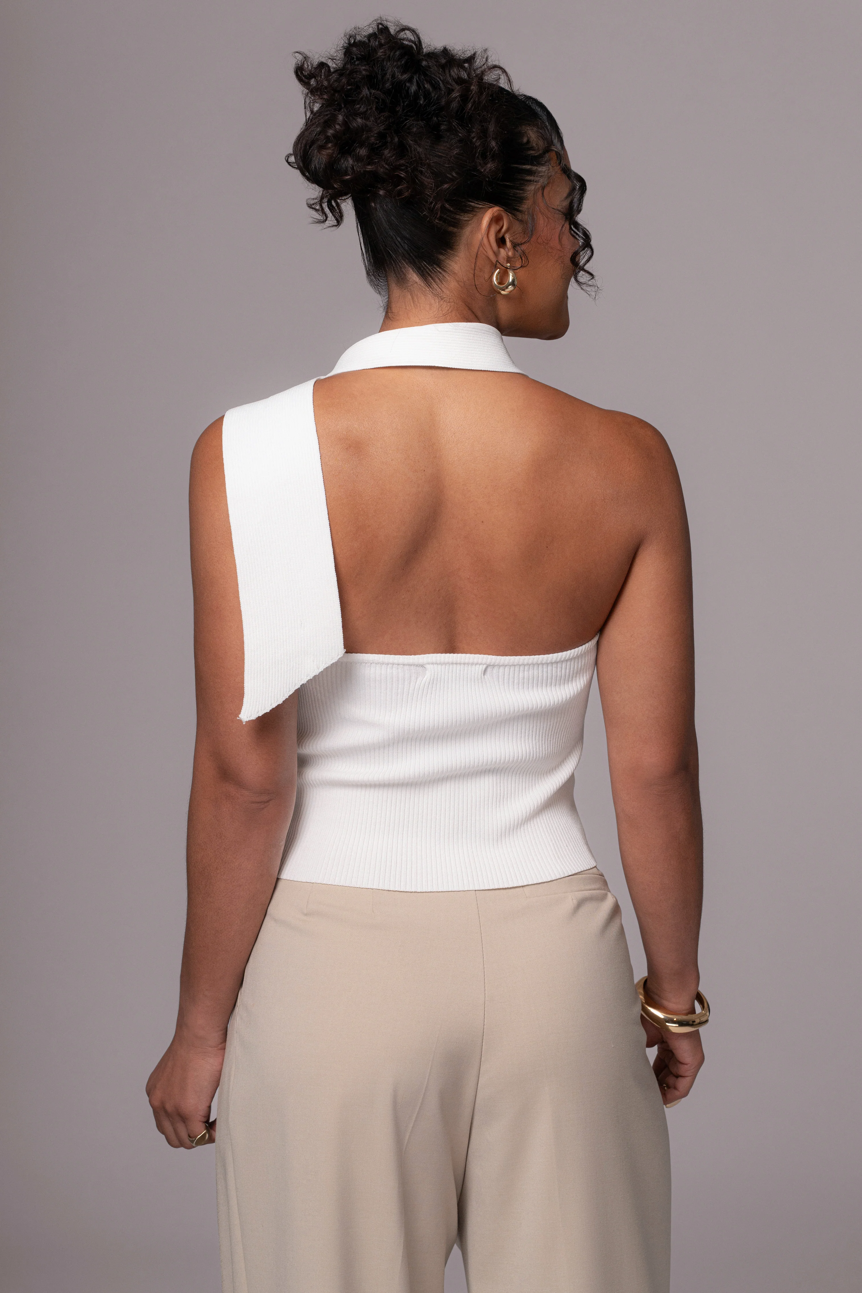 Off White Anderson Ribbed Top - Image 2