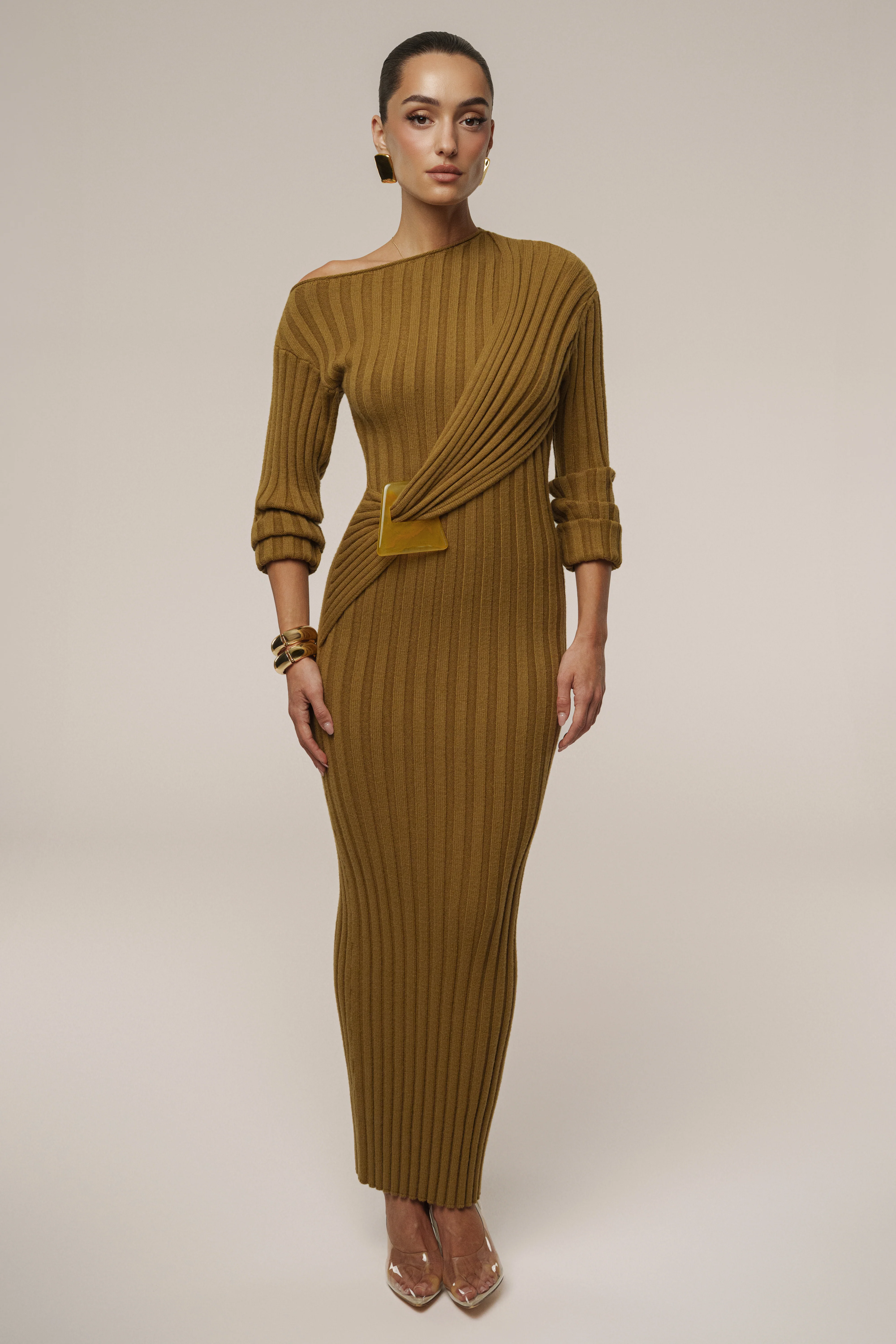 Olive Auttomn Maxi Dress - Image 3