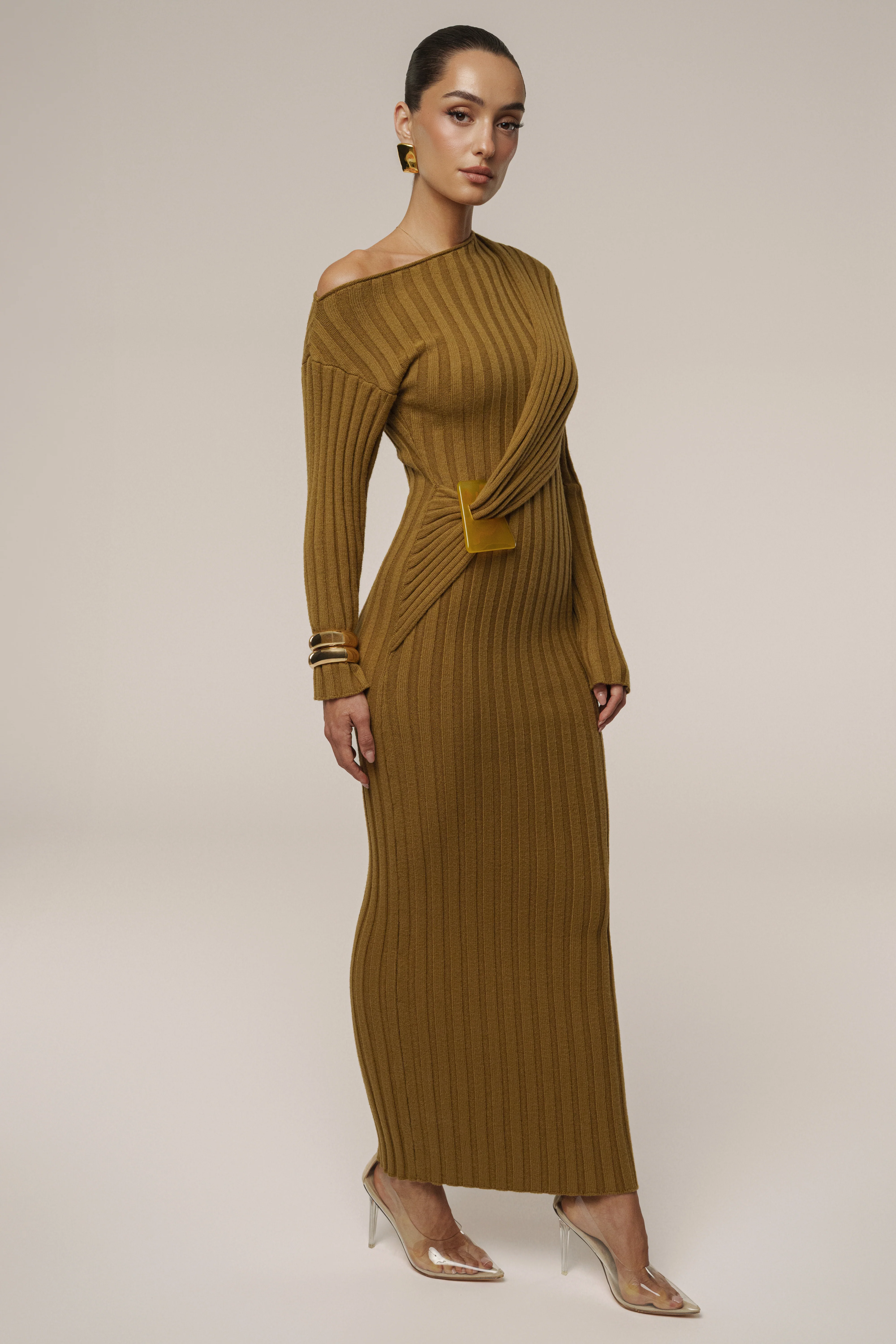 Olive Auttomn Maxi Dress - Image 4