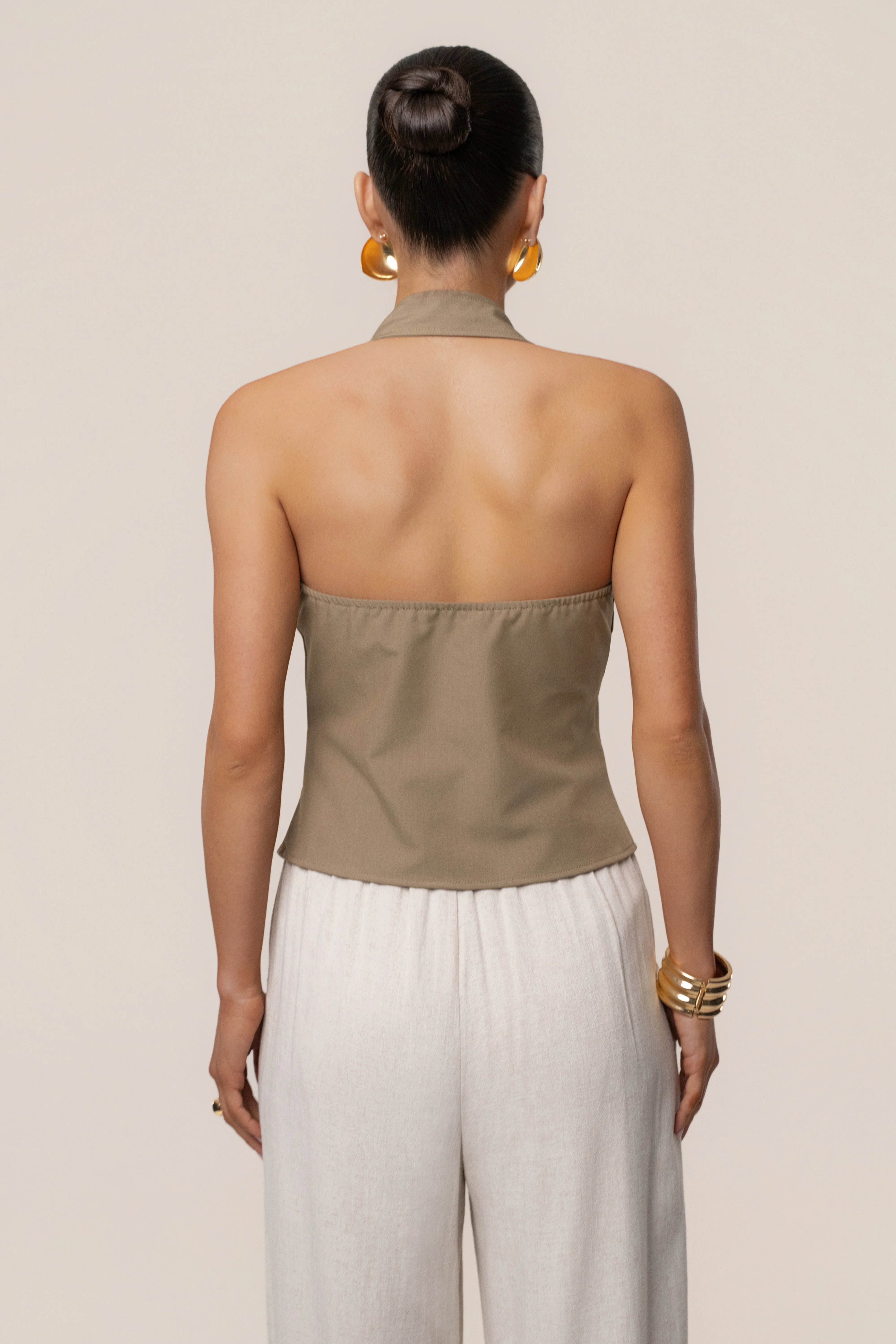 Olive Clean Slate Halter Vest - Image 5
