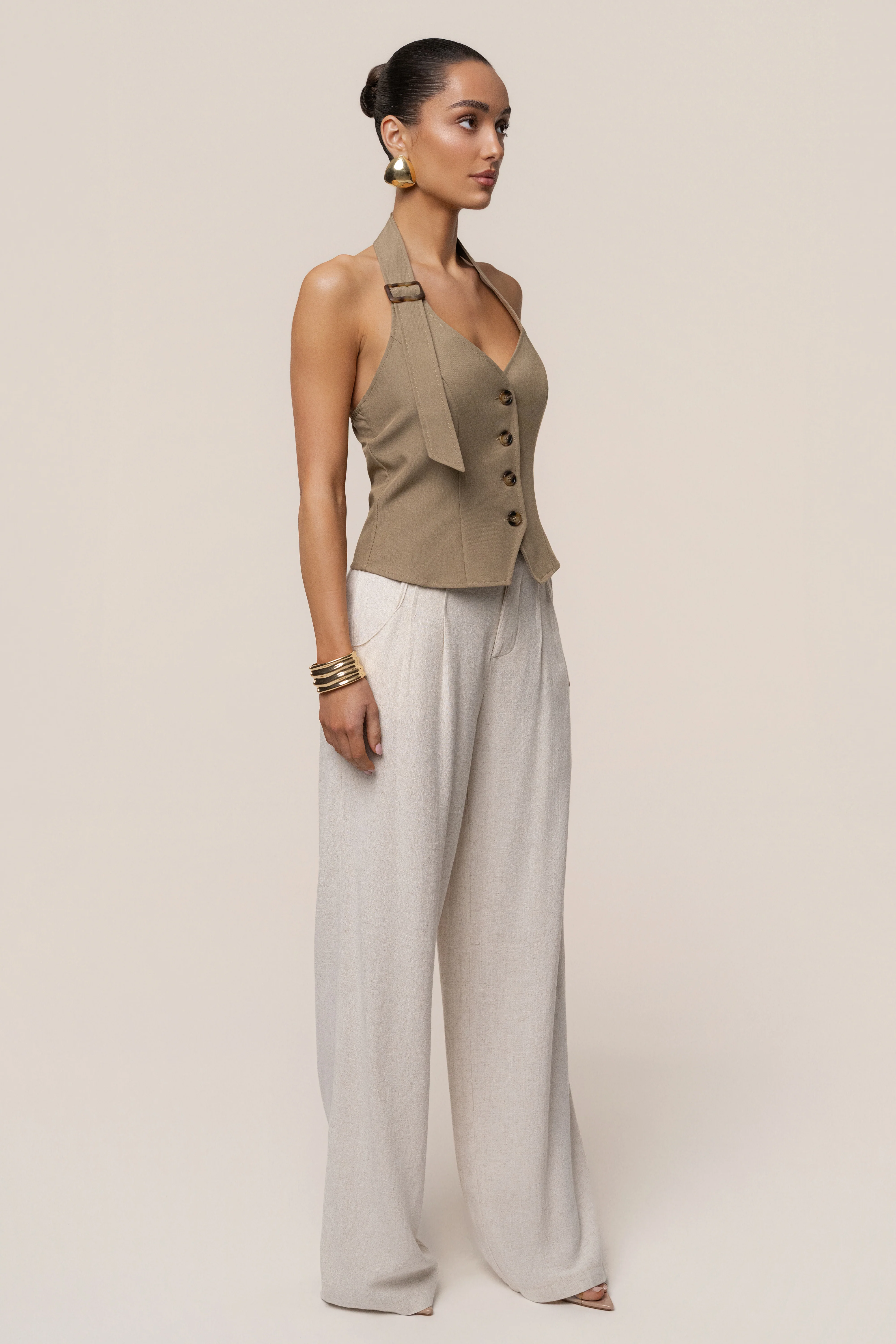 Olive Clean Slate Halter Vest - Image 6