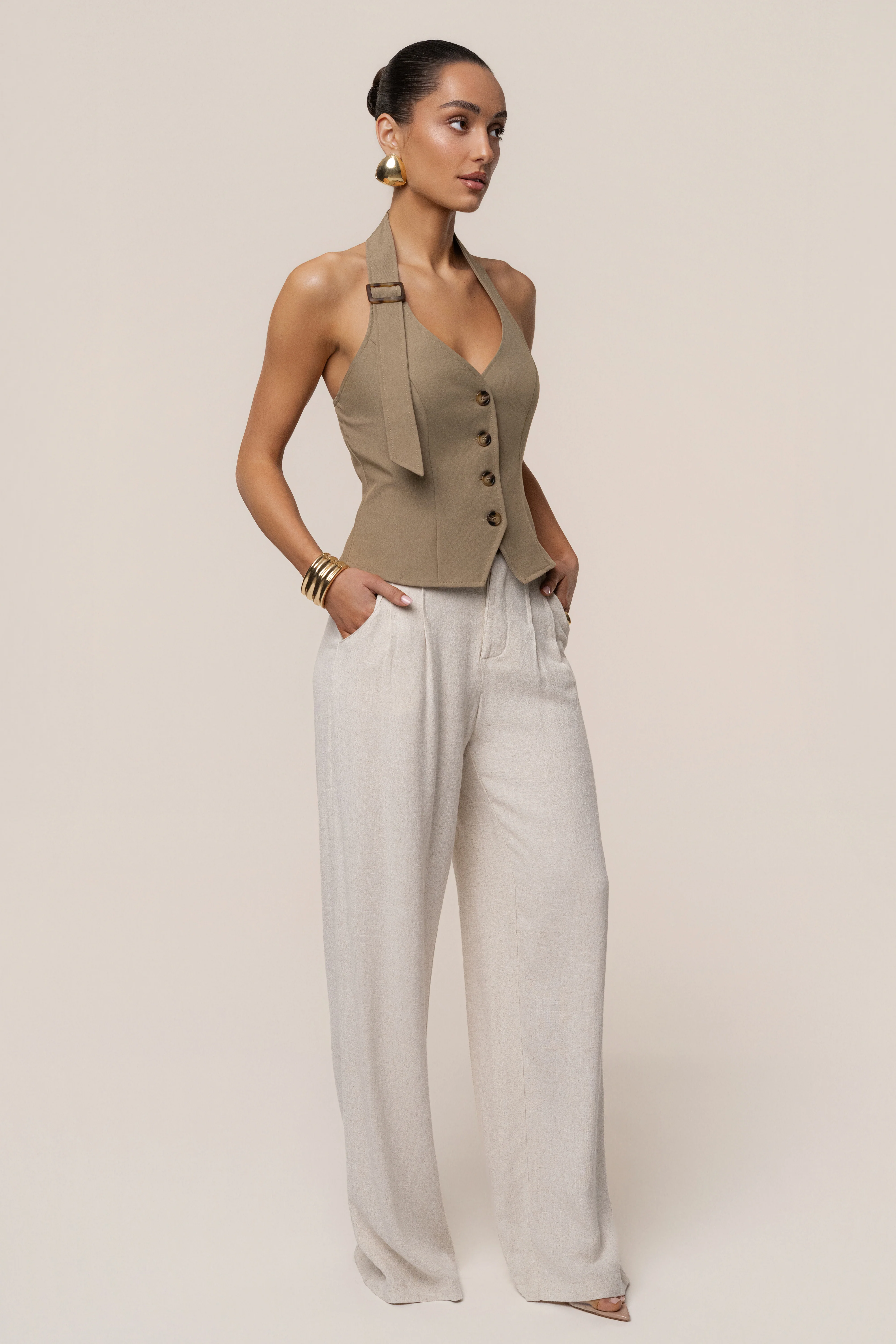 Olive Clean Slate Halter Vest - Image 8