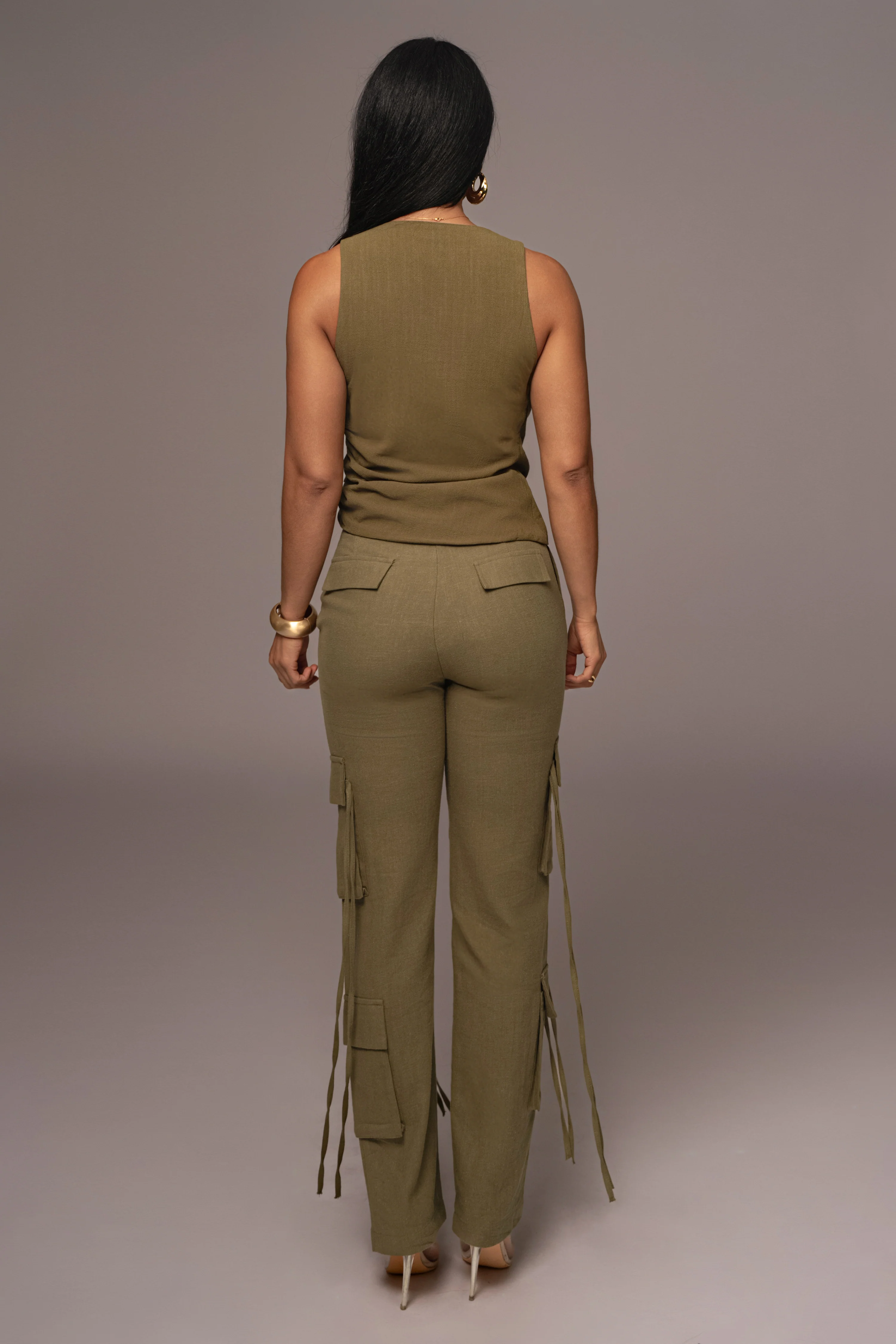 Olive Elicia Linen Top - Image 10