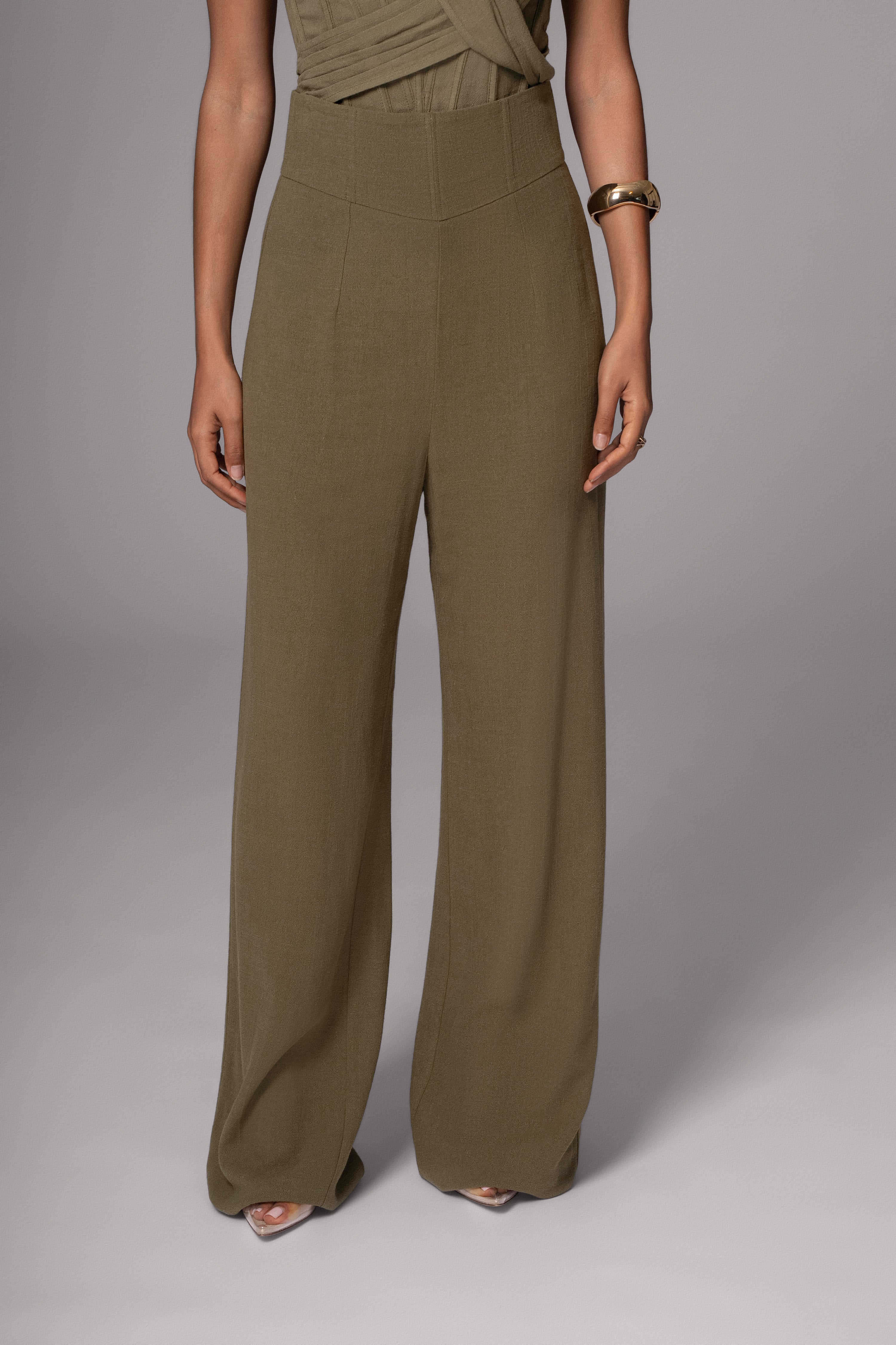 Olive Explorer Linen Pants - Image 3