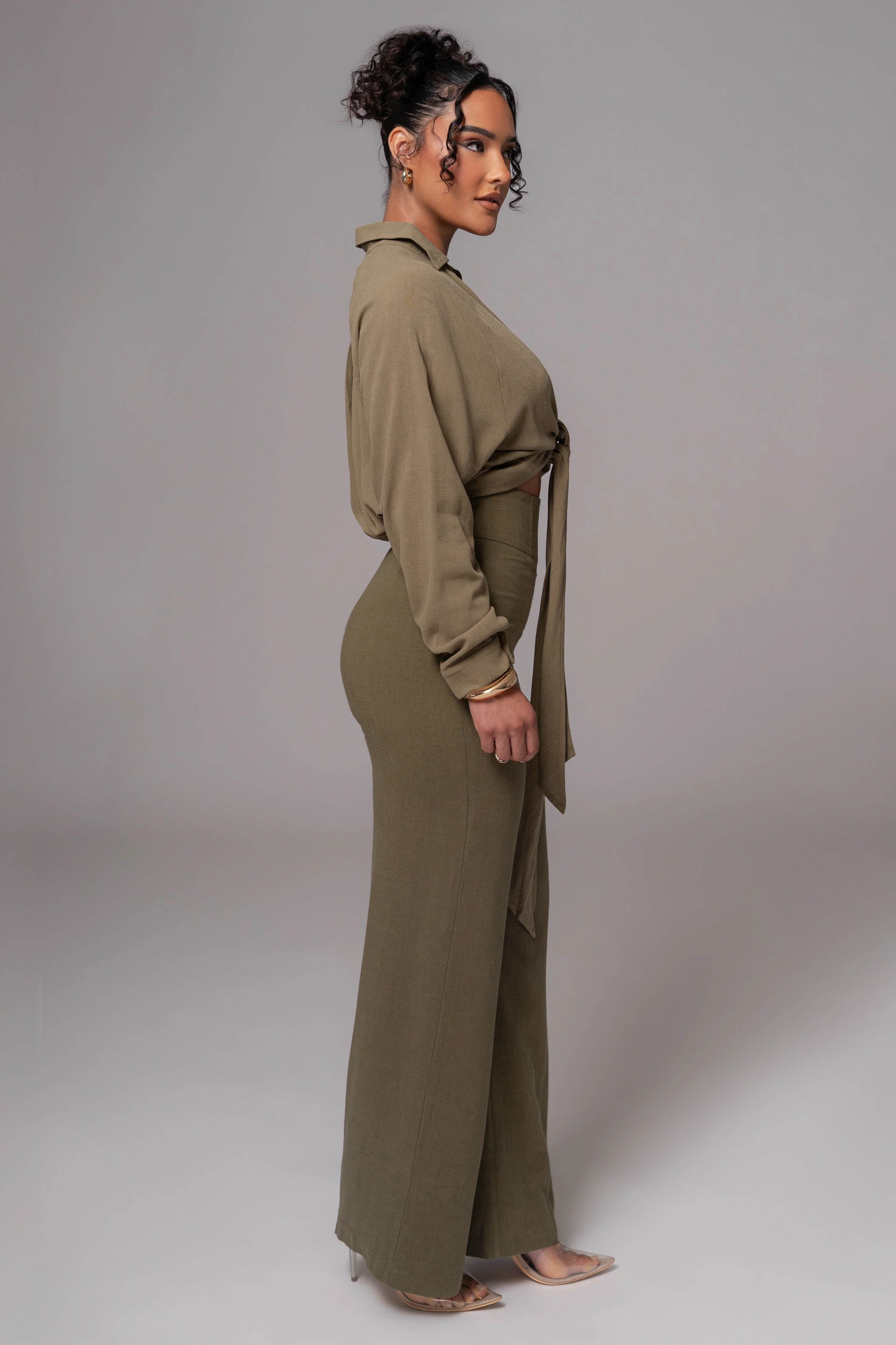 Olive Explorer Linen Pants - Image 6