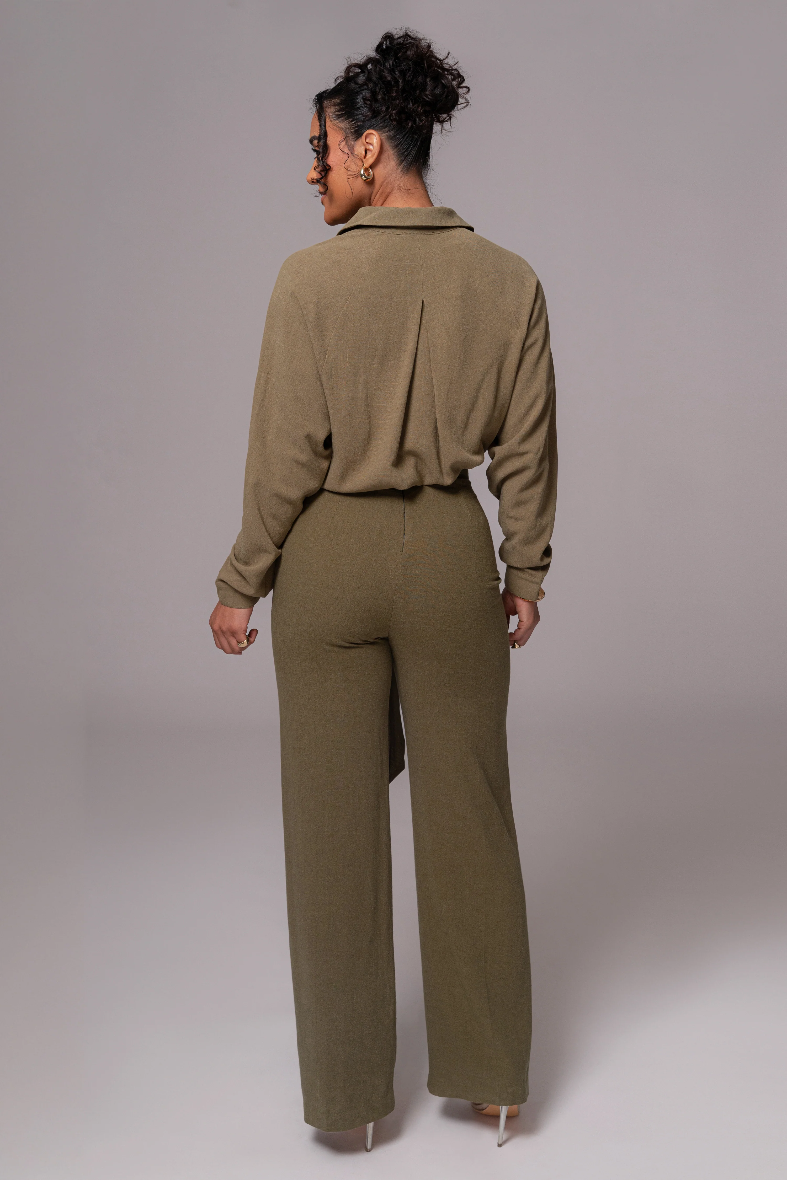Olive Explorer Linen Pants - Image 9