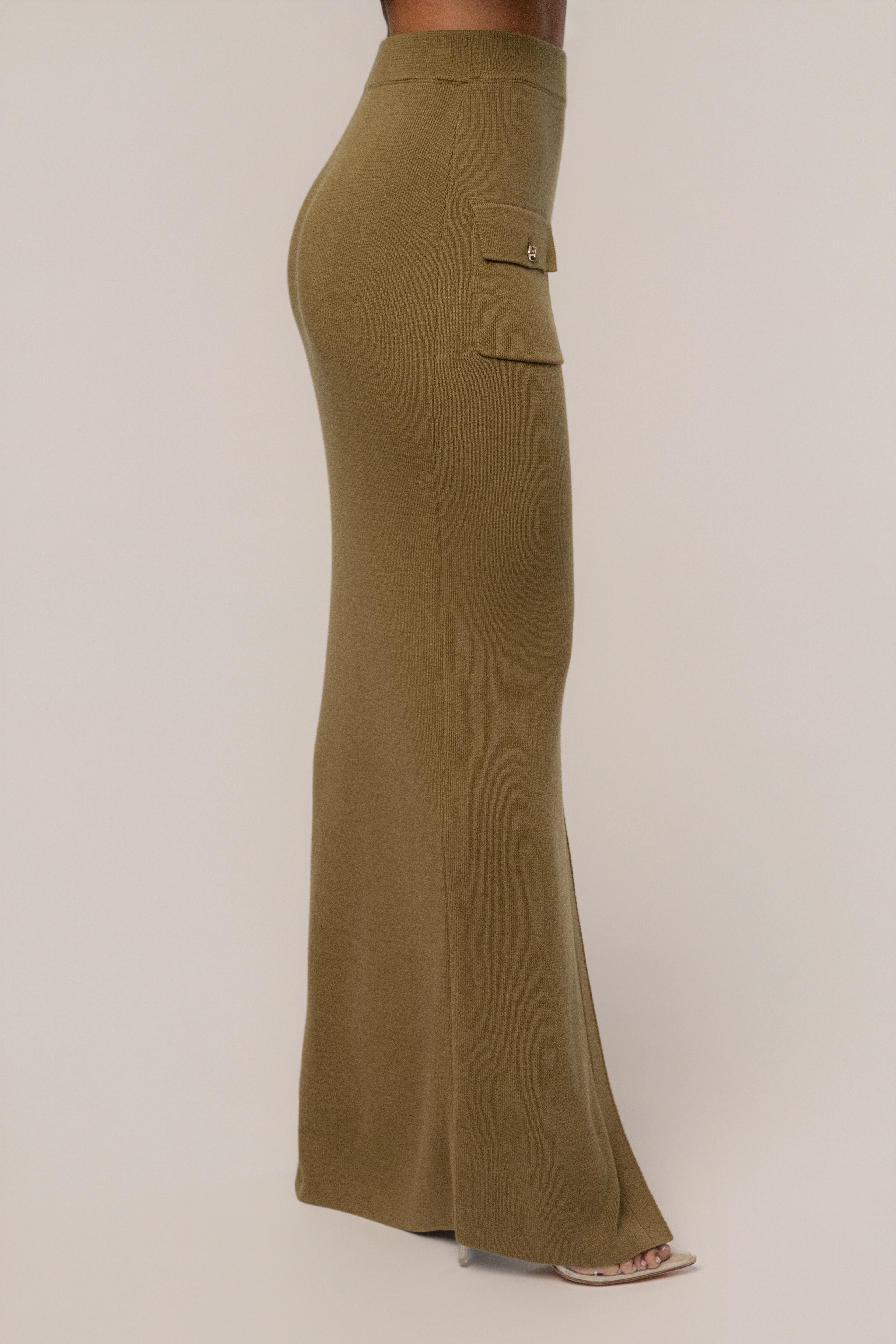 Olive Fall Bliss Maxi Skirt - Image 10