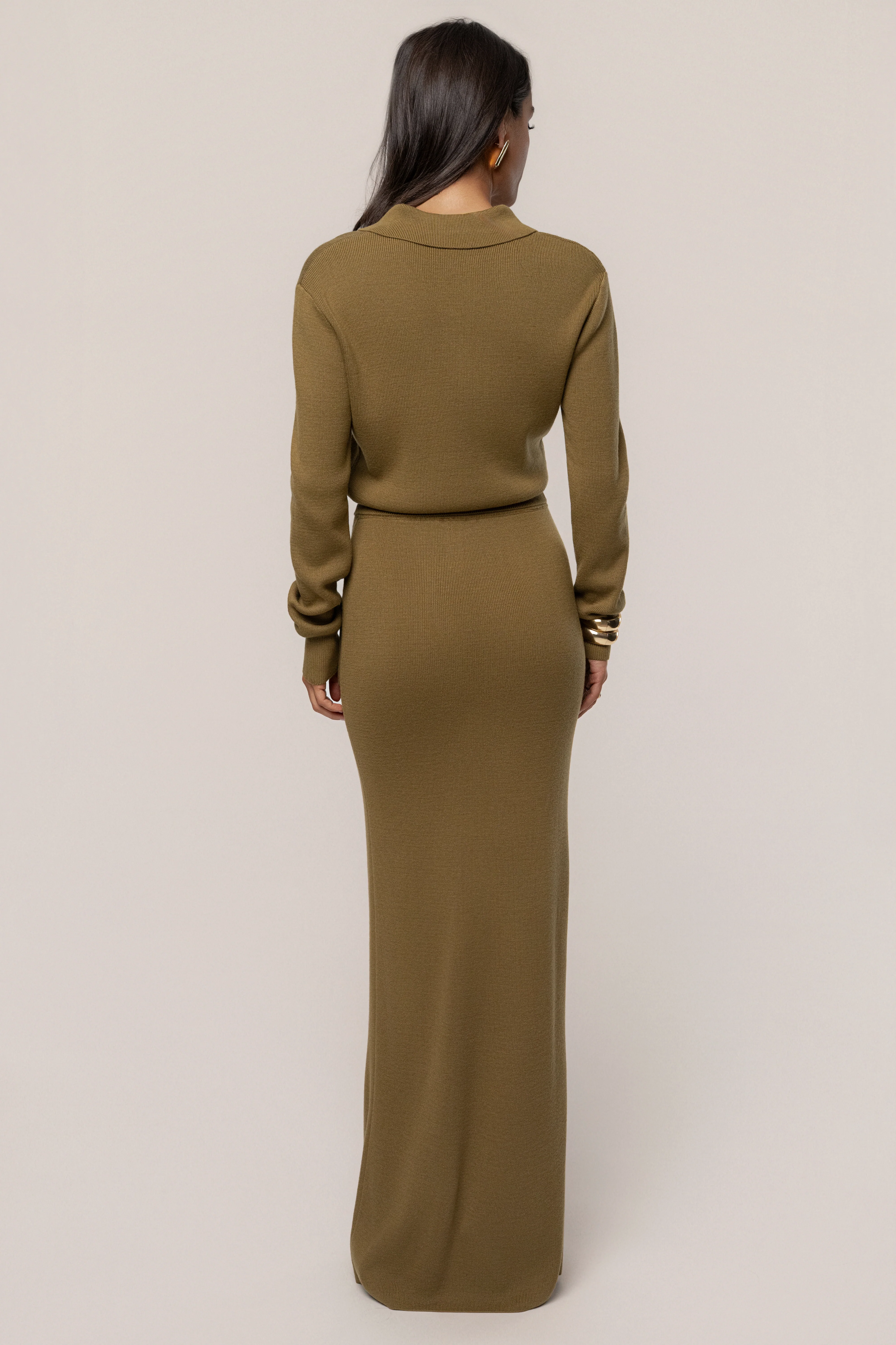 Olive Fall Bliss Maxi Skirt - Image 13