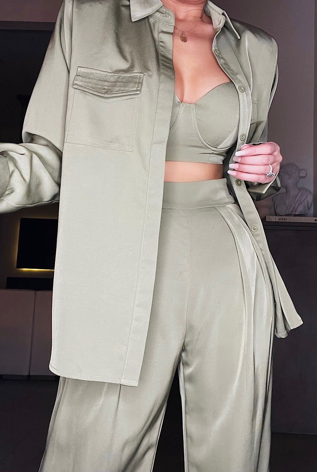 Olive Misty Button Up - Image 4