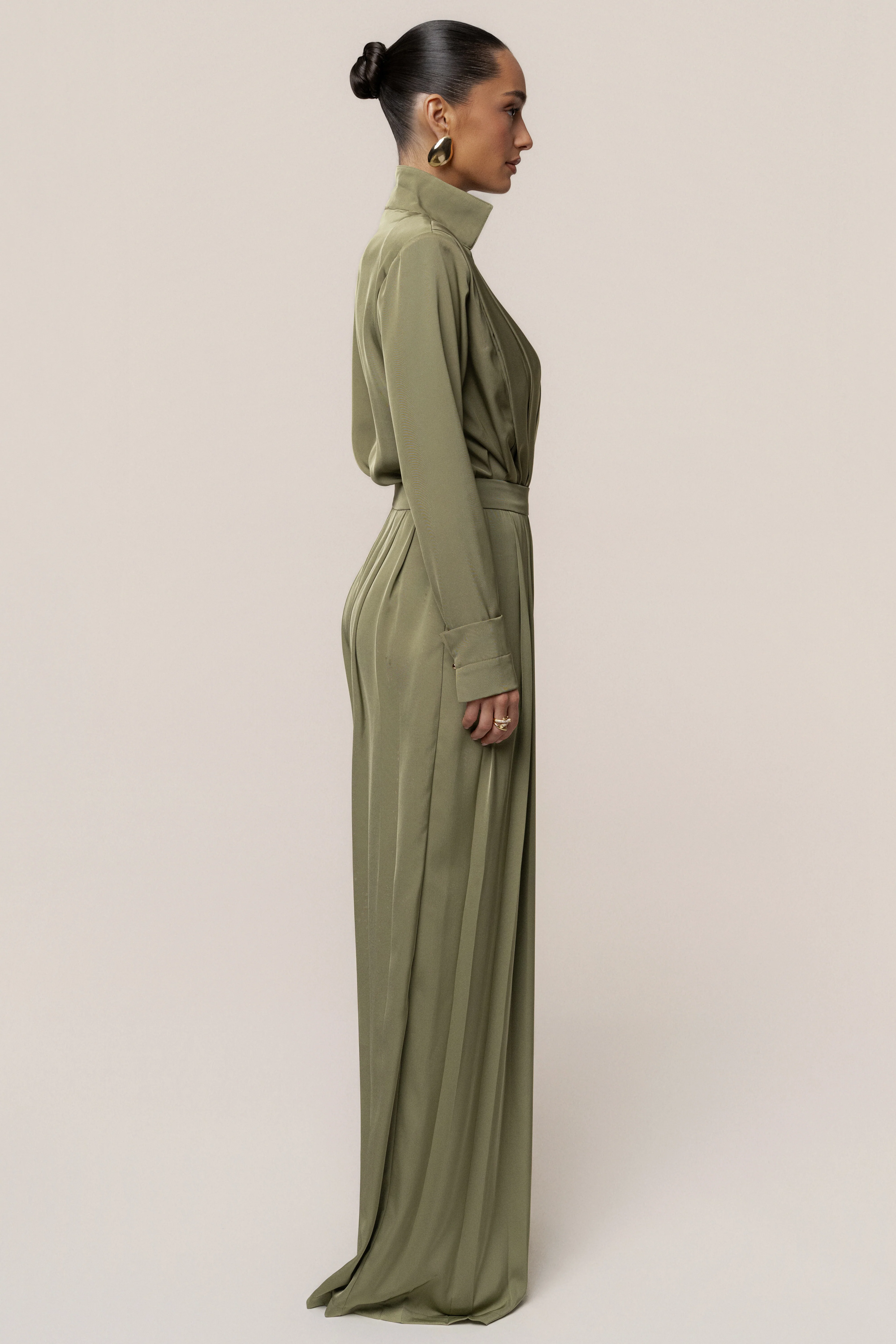 Olive Visionary Pleated Bodysuit - Image 11