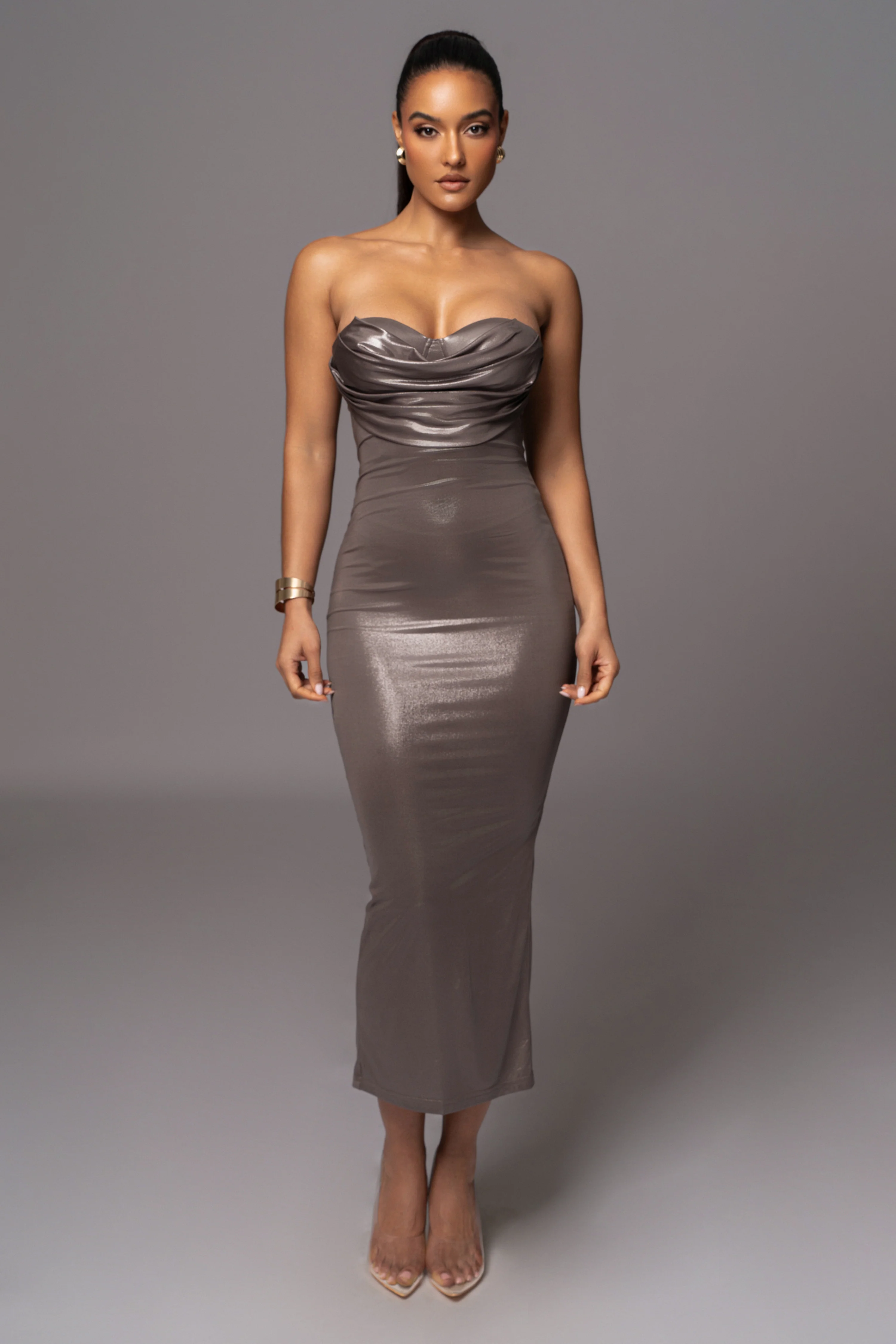 Olive Visions Of You Midi Dress - Image 4