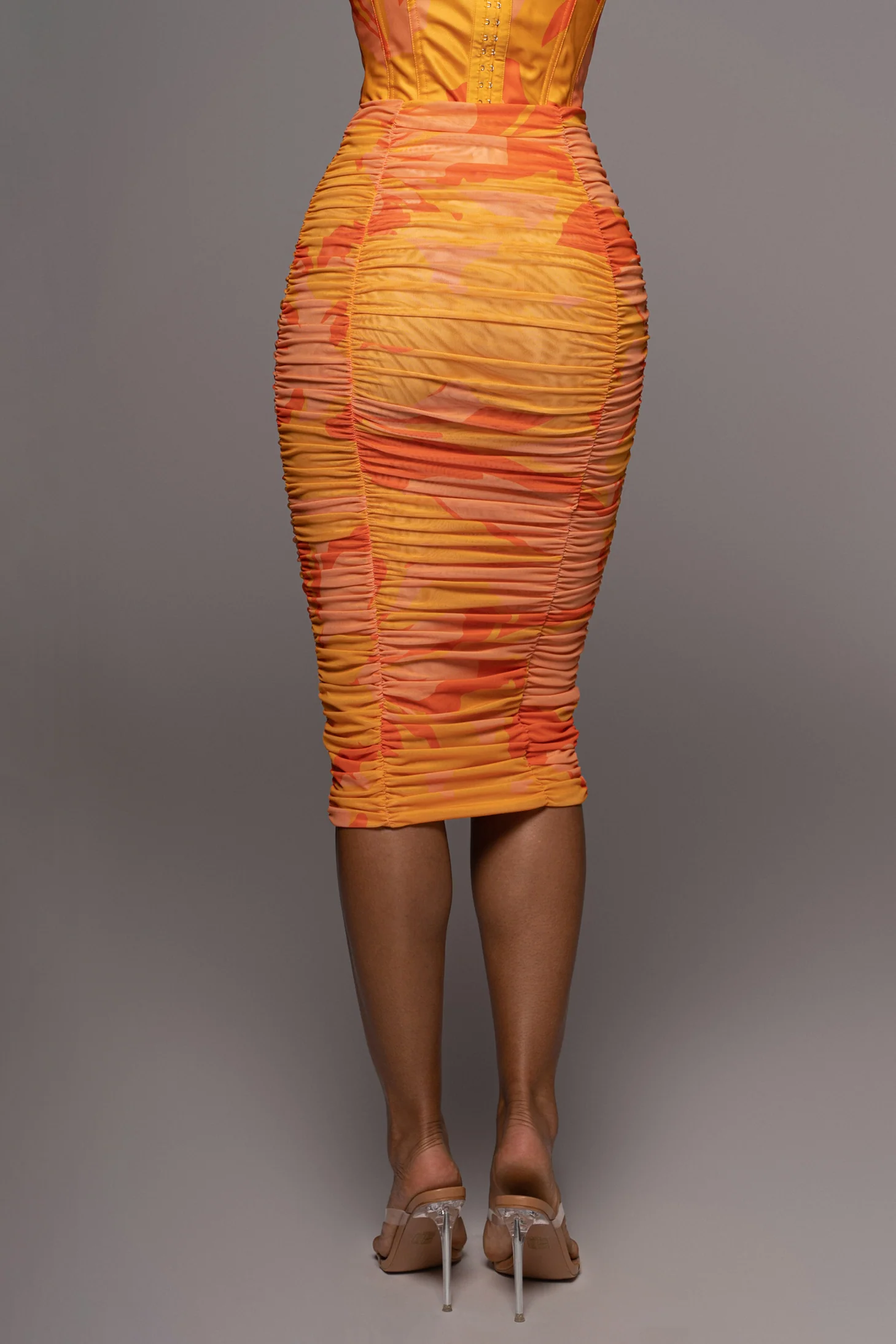 Orange Costa Rica Floral Skirt - Image 8