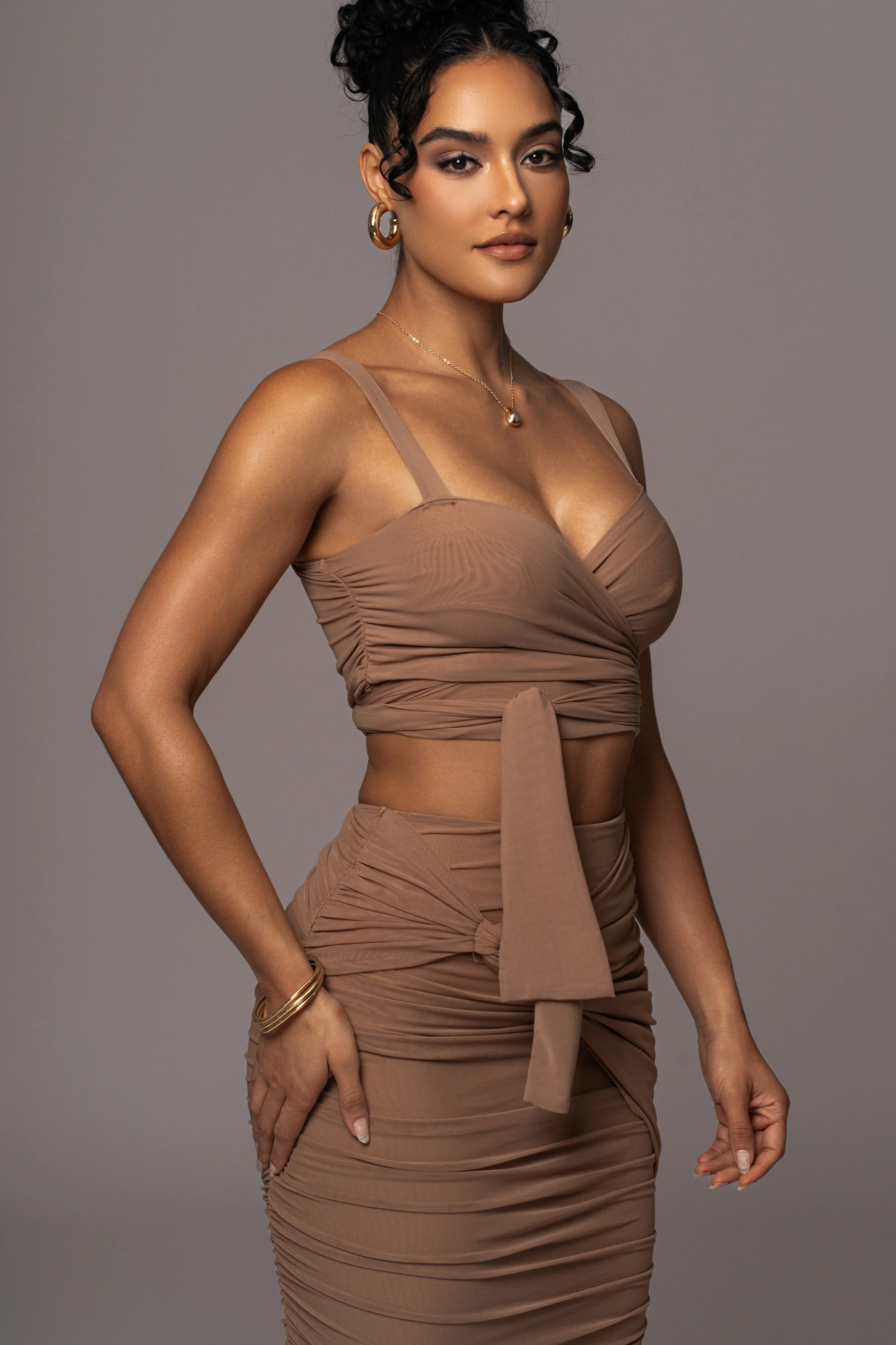 Pecan Extend Your Stay Skirt Set - Image 12
