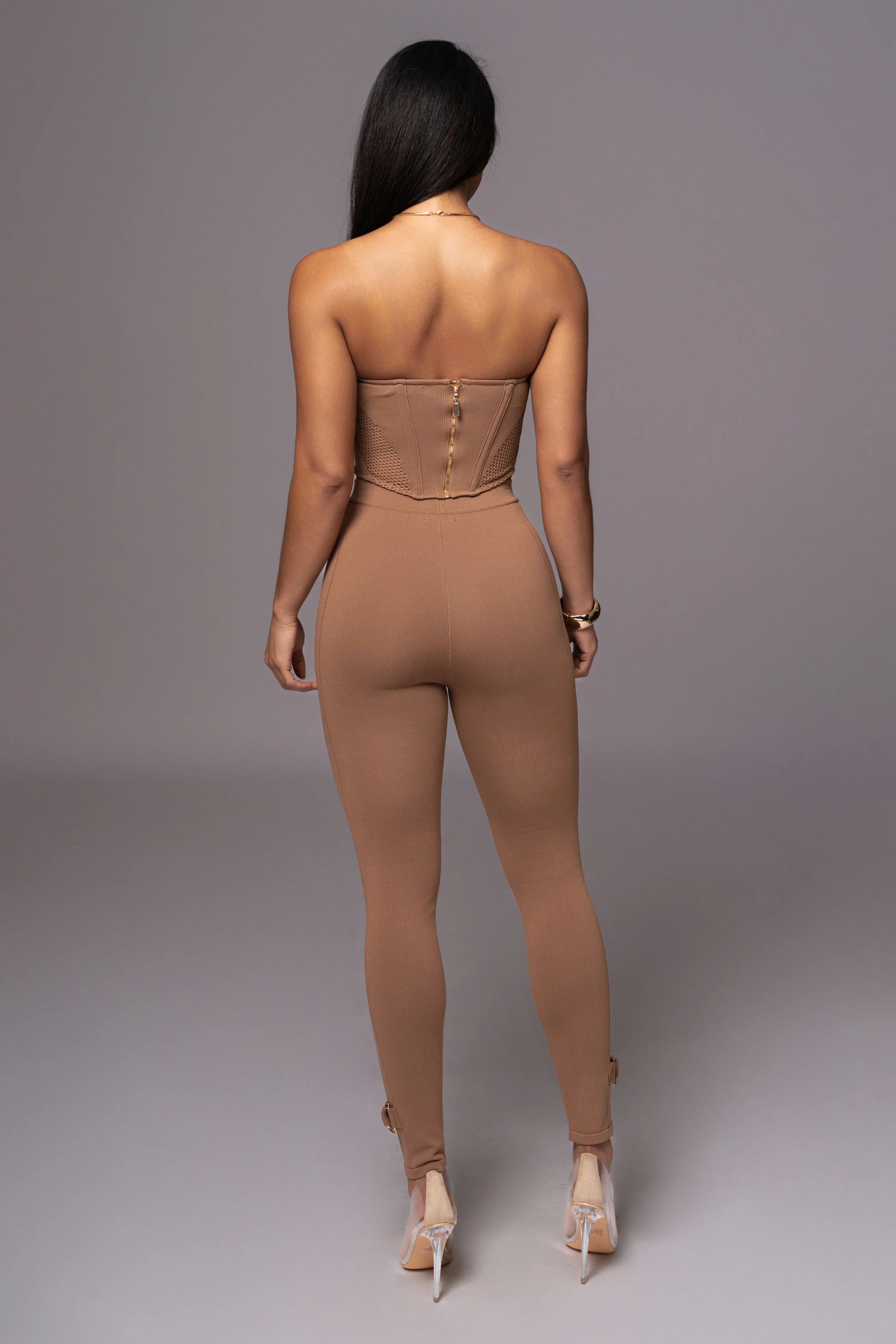 Pecan Freda Knit Bustier - Image 10