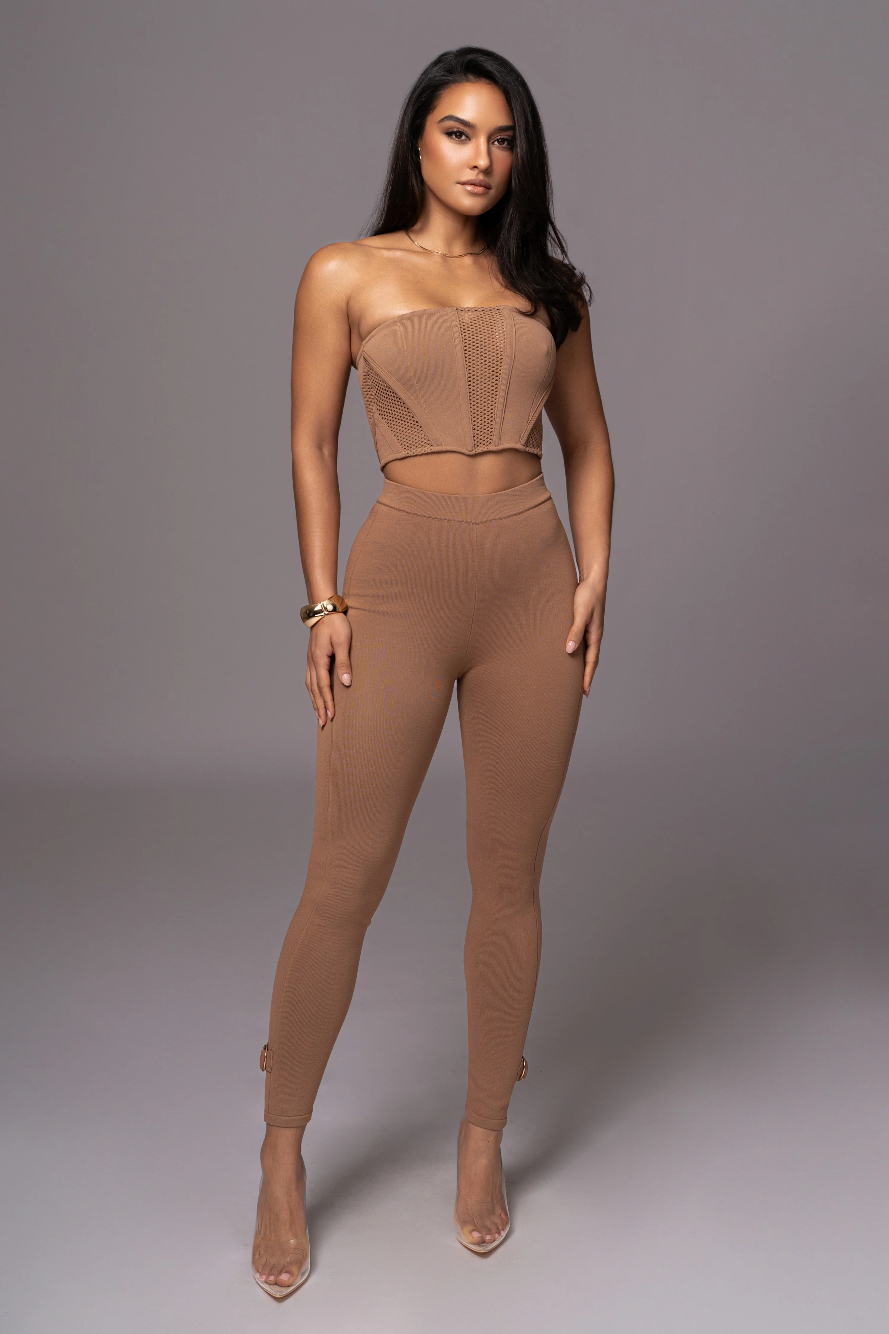 Pecan Freda Knit Bustier - Image 2