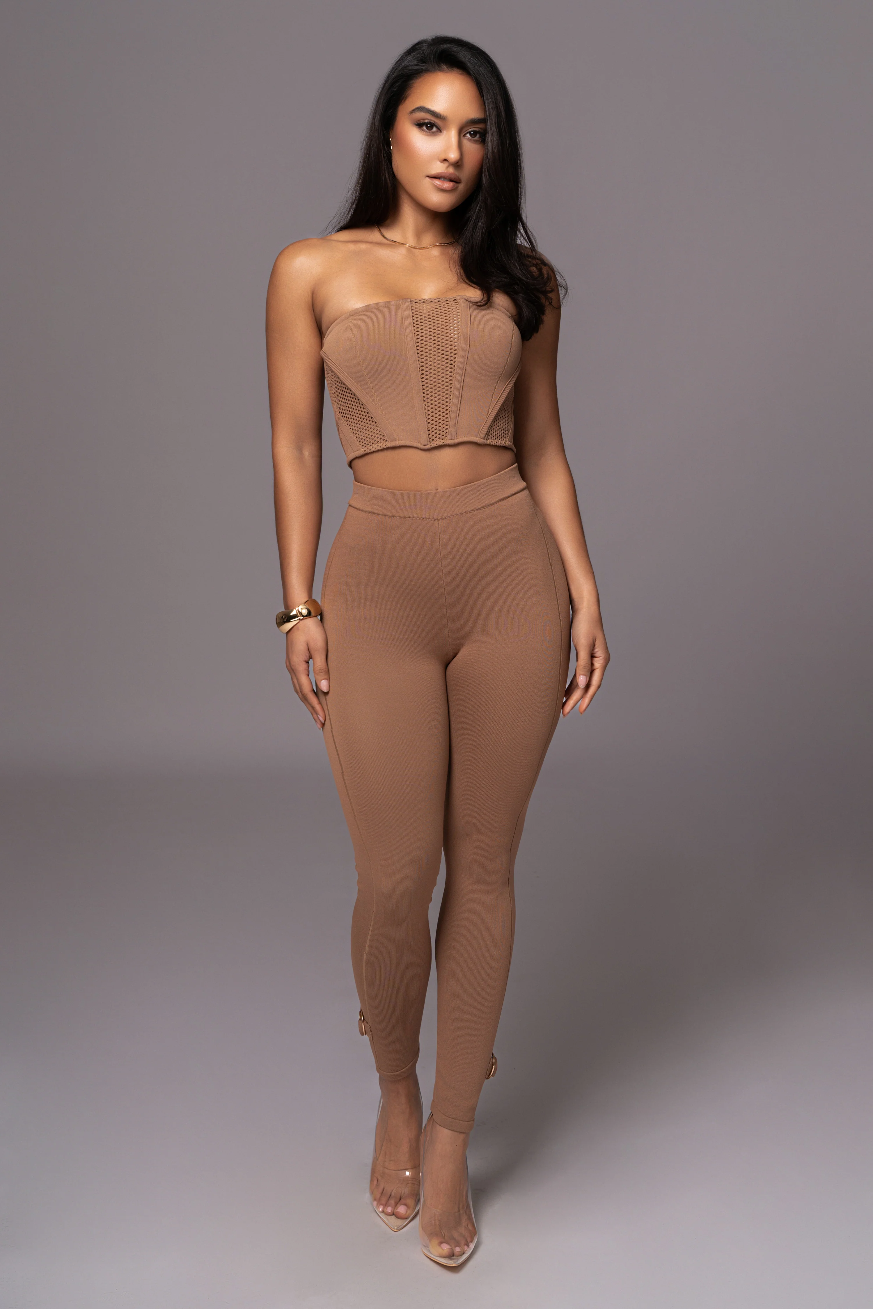 Pecan Freda Knit Bustier - Image 5