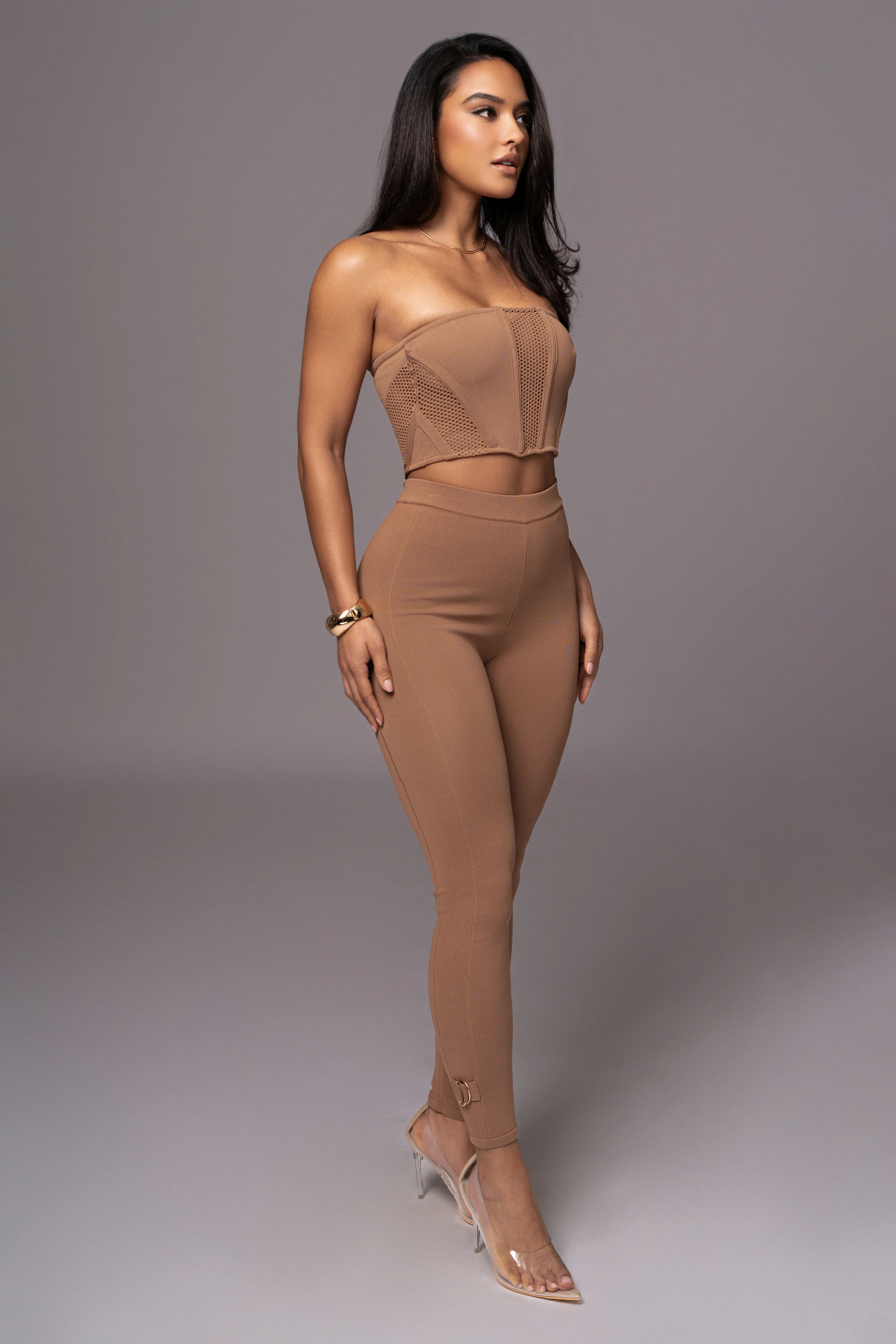 Pecan Freda Knit Bustier - Image 8