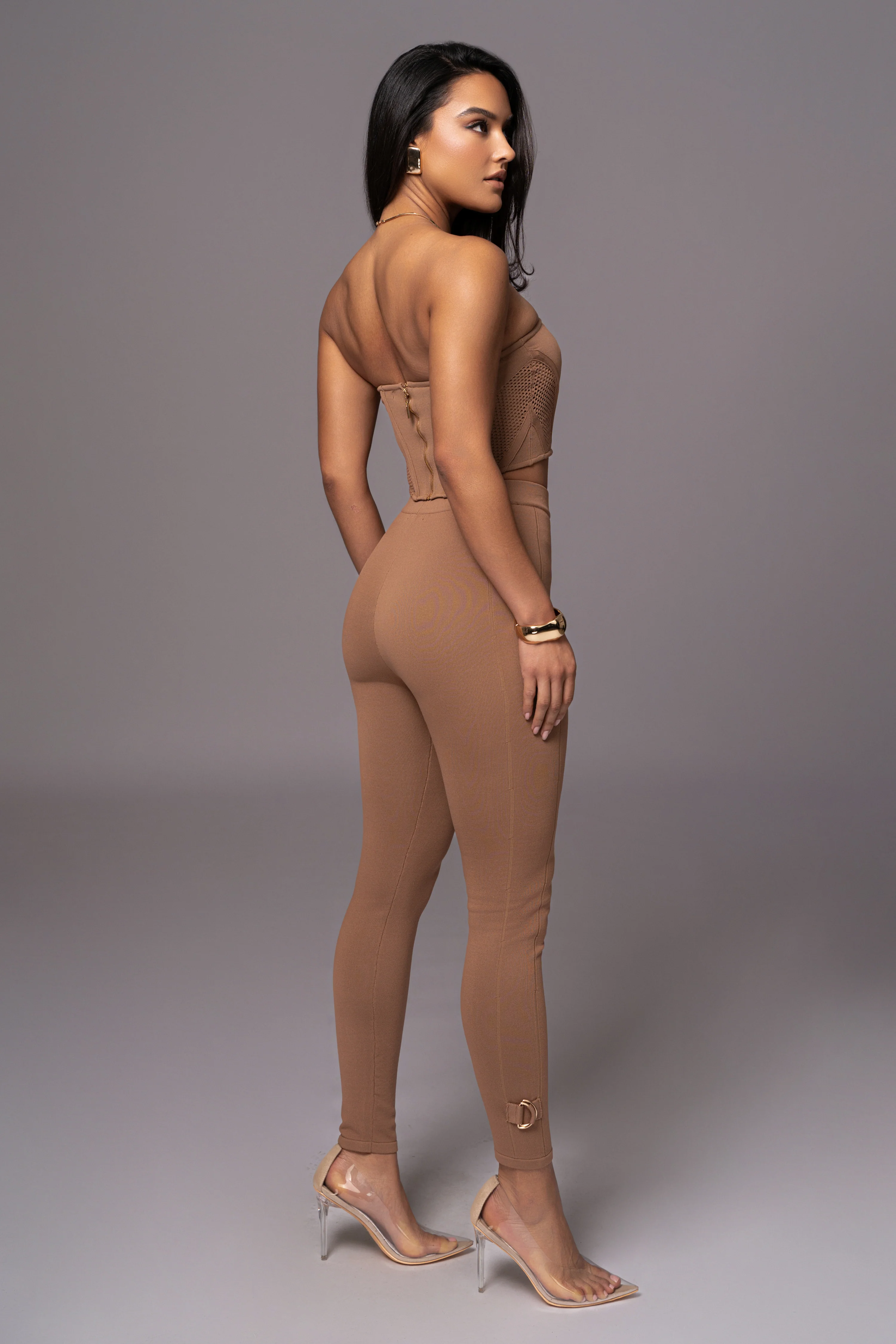Pecan Freda Knit Bustier - Image 9