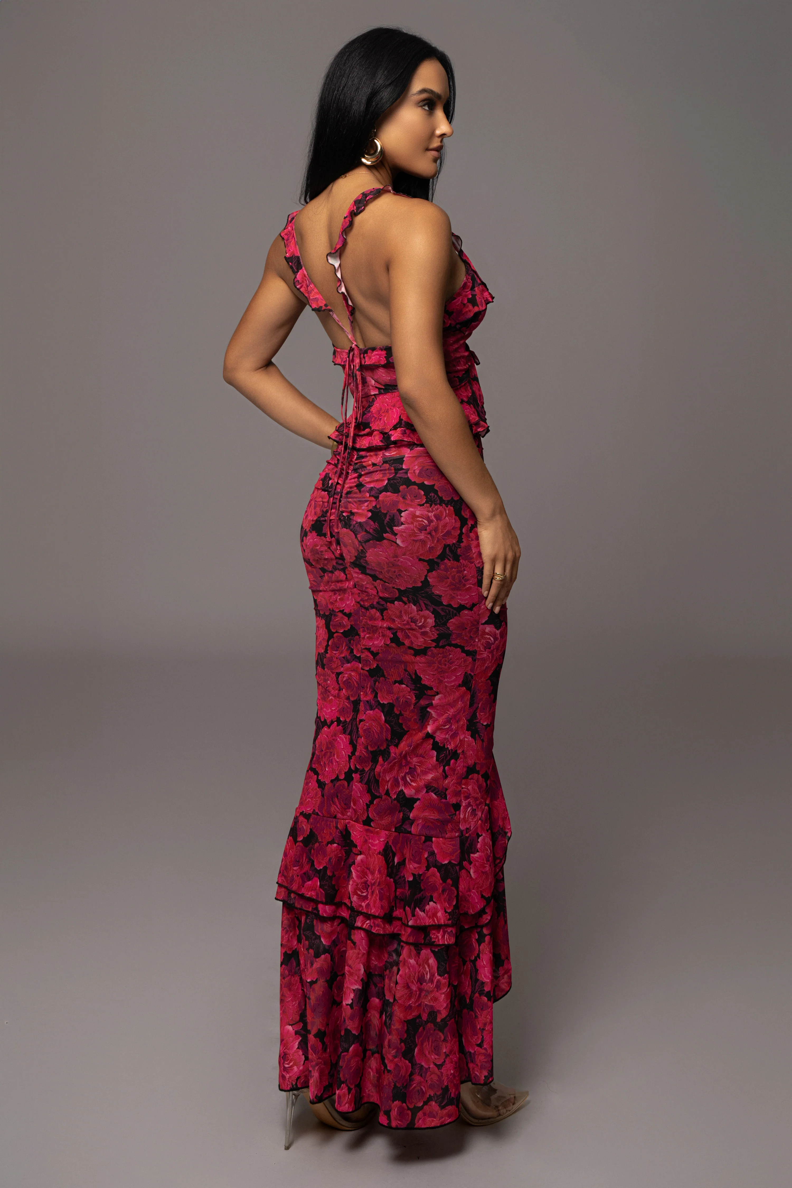 Pink  La Costa Ruffle Maxi Dress - Image 12