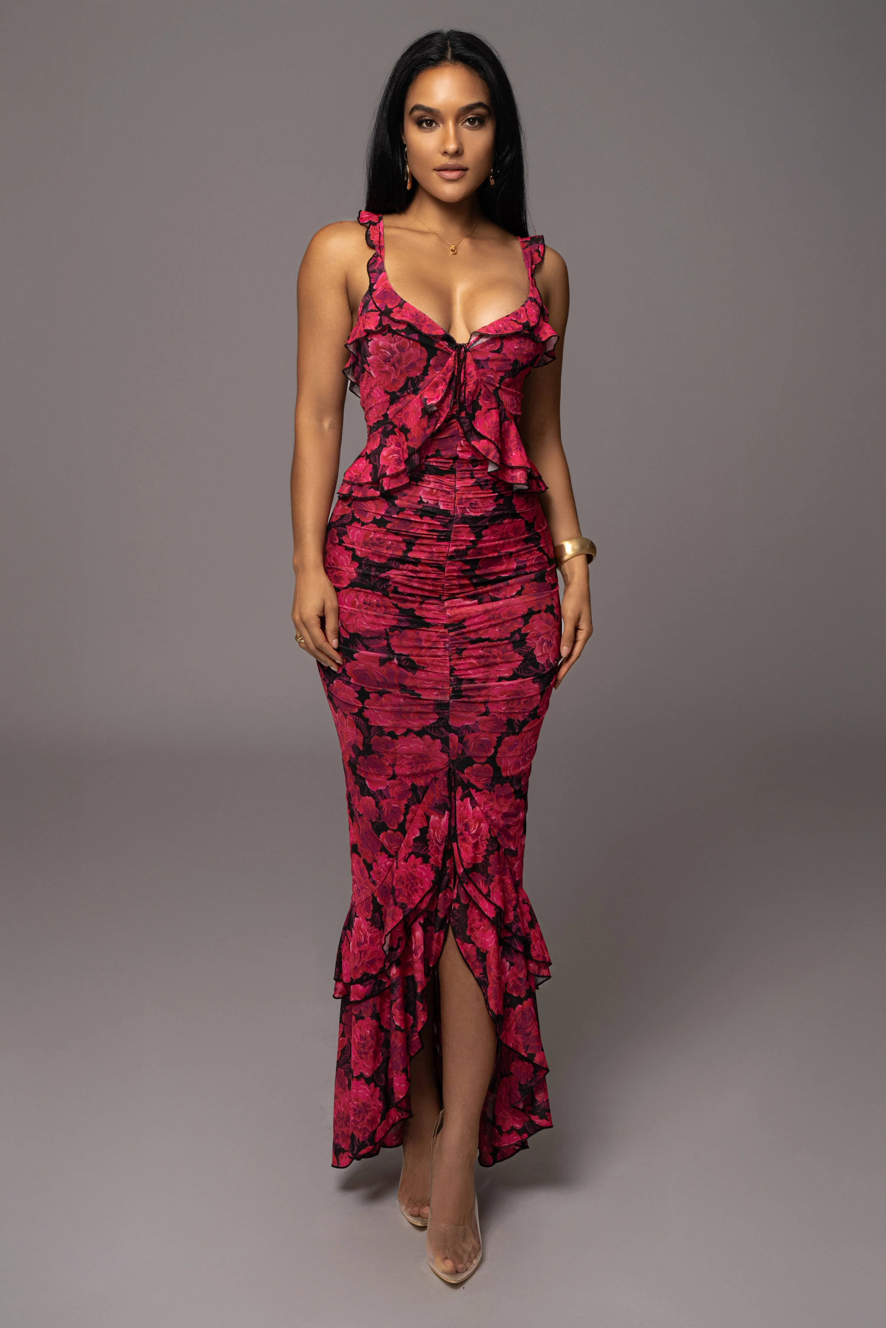 Pink  La Costa Ruffle Maxi Dress - Image 4