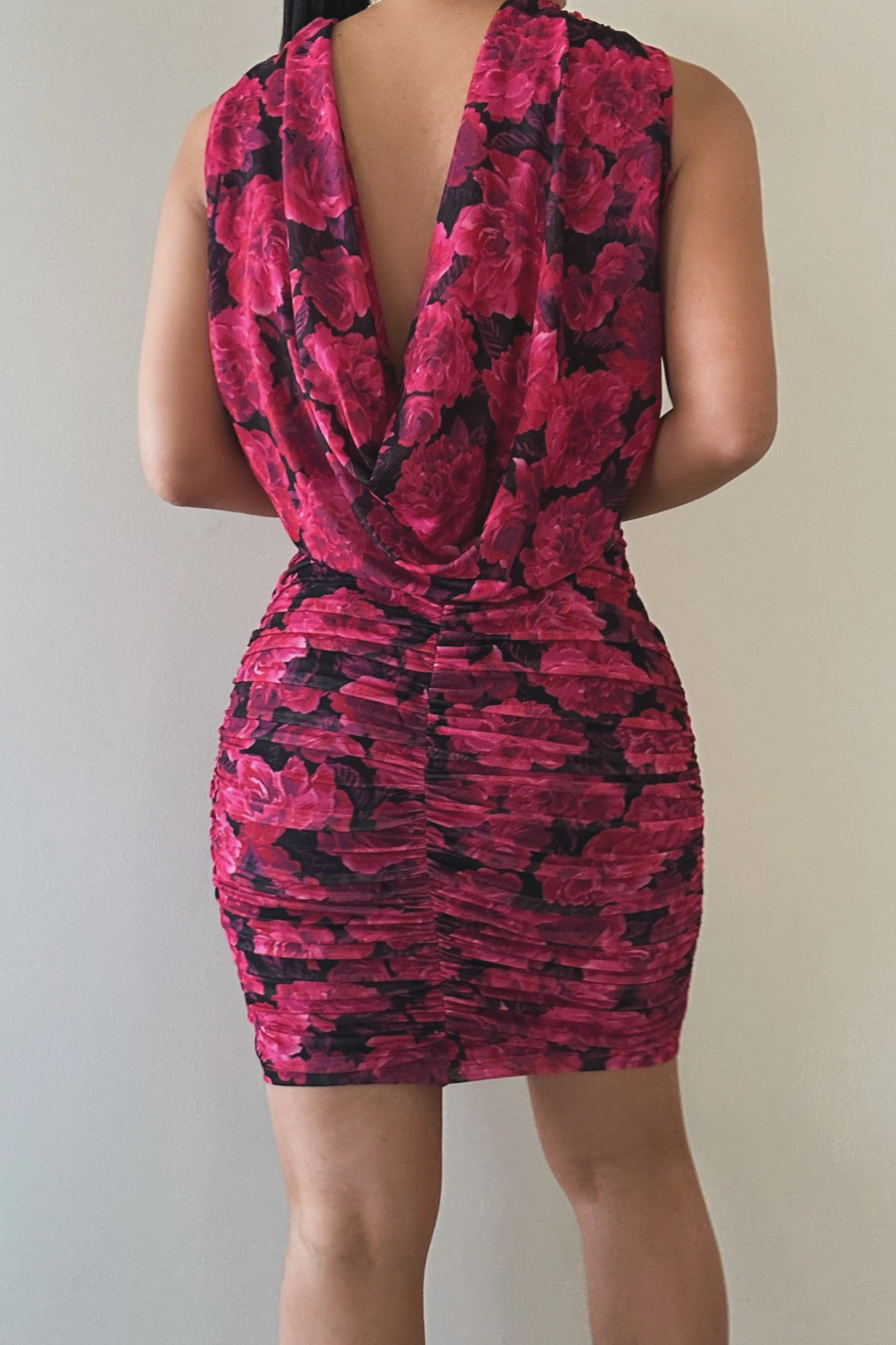 Pink Paraiso Cowl Back Dress - Image 2