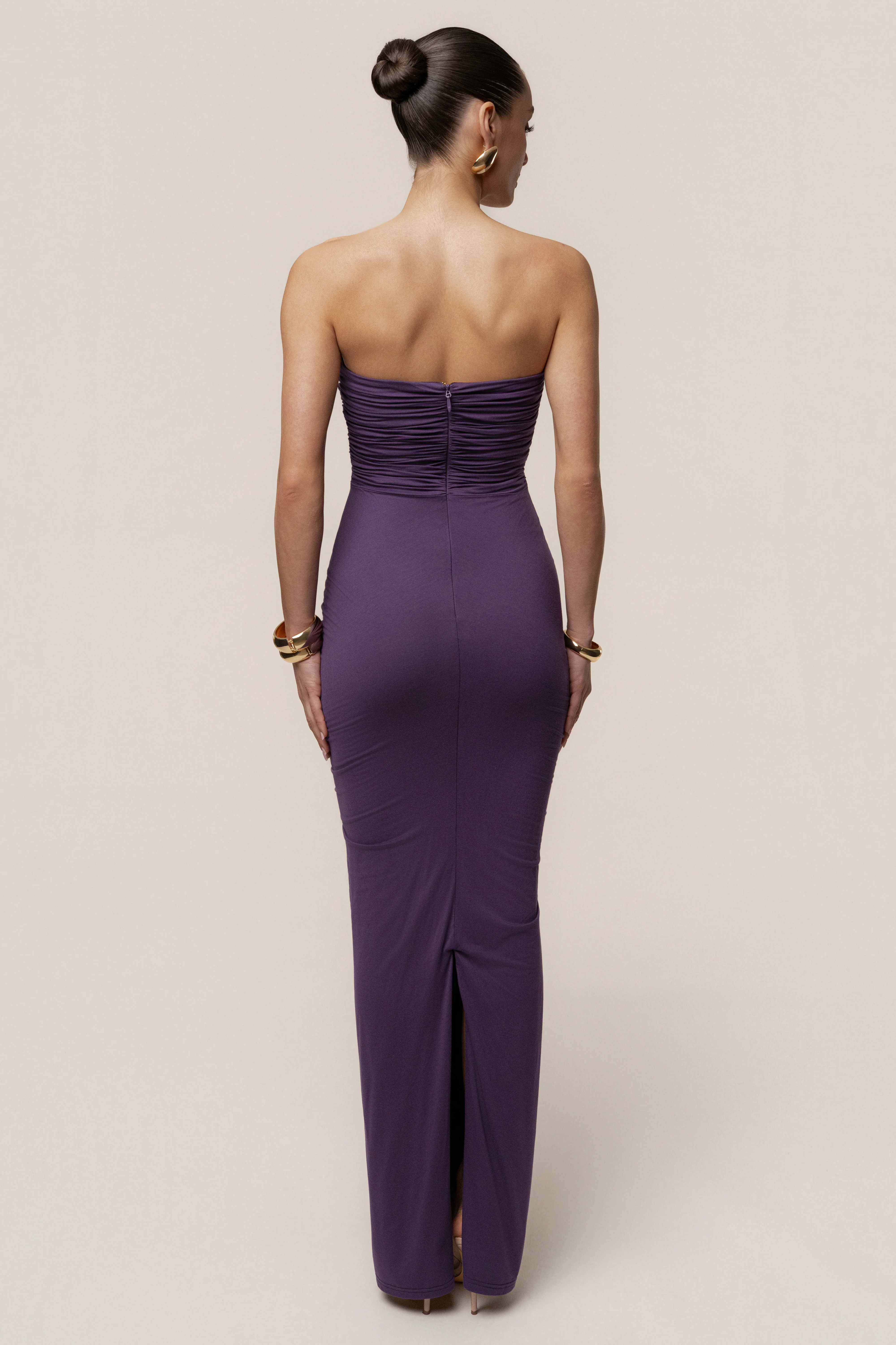 Purple Atlantis Drape Maxi Dress - Image 8