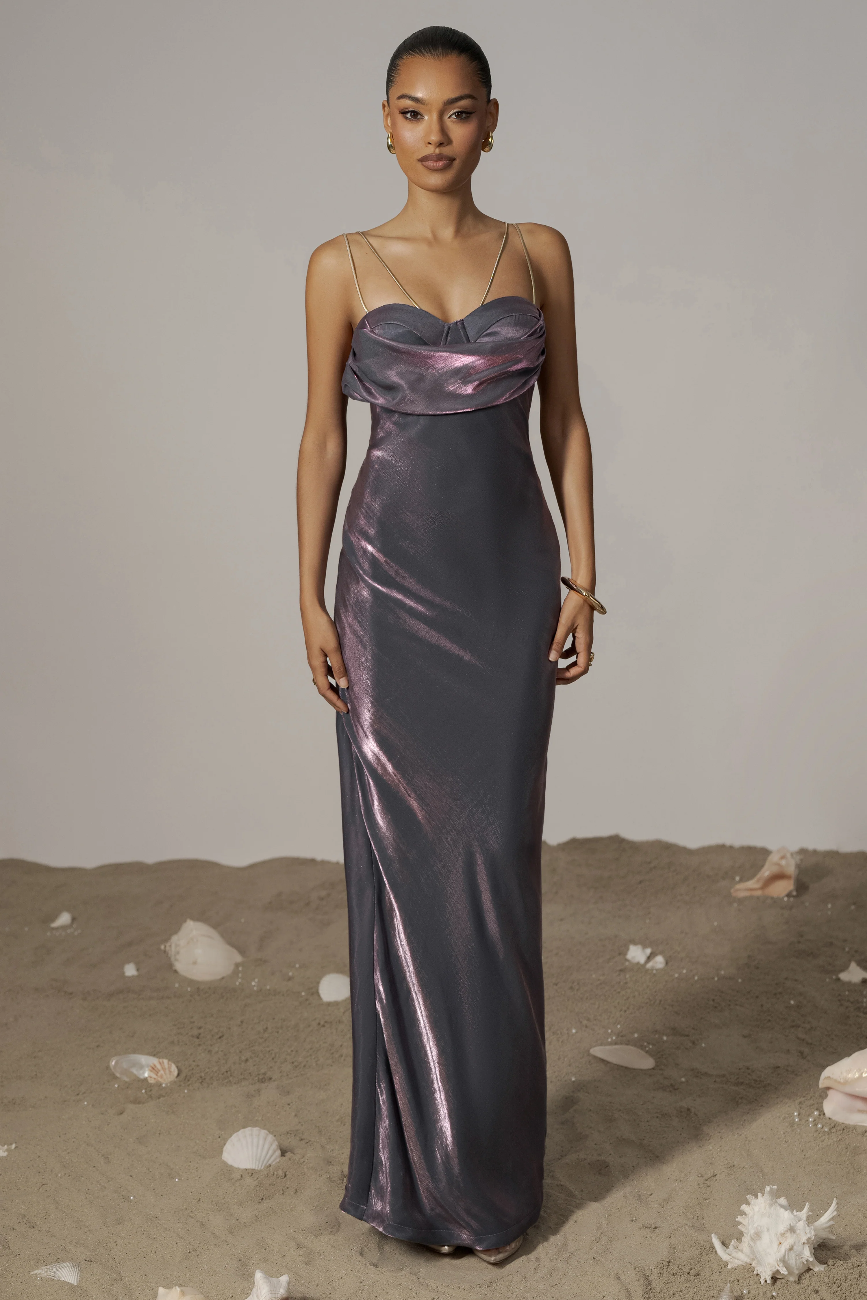 Purple Iridescent Visions Of You Dress - Image 5