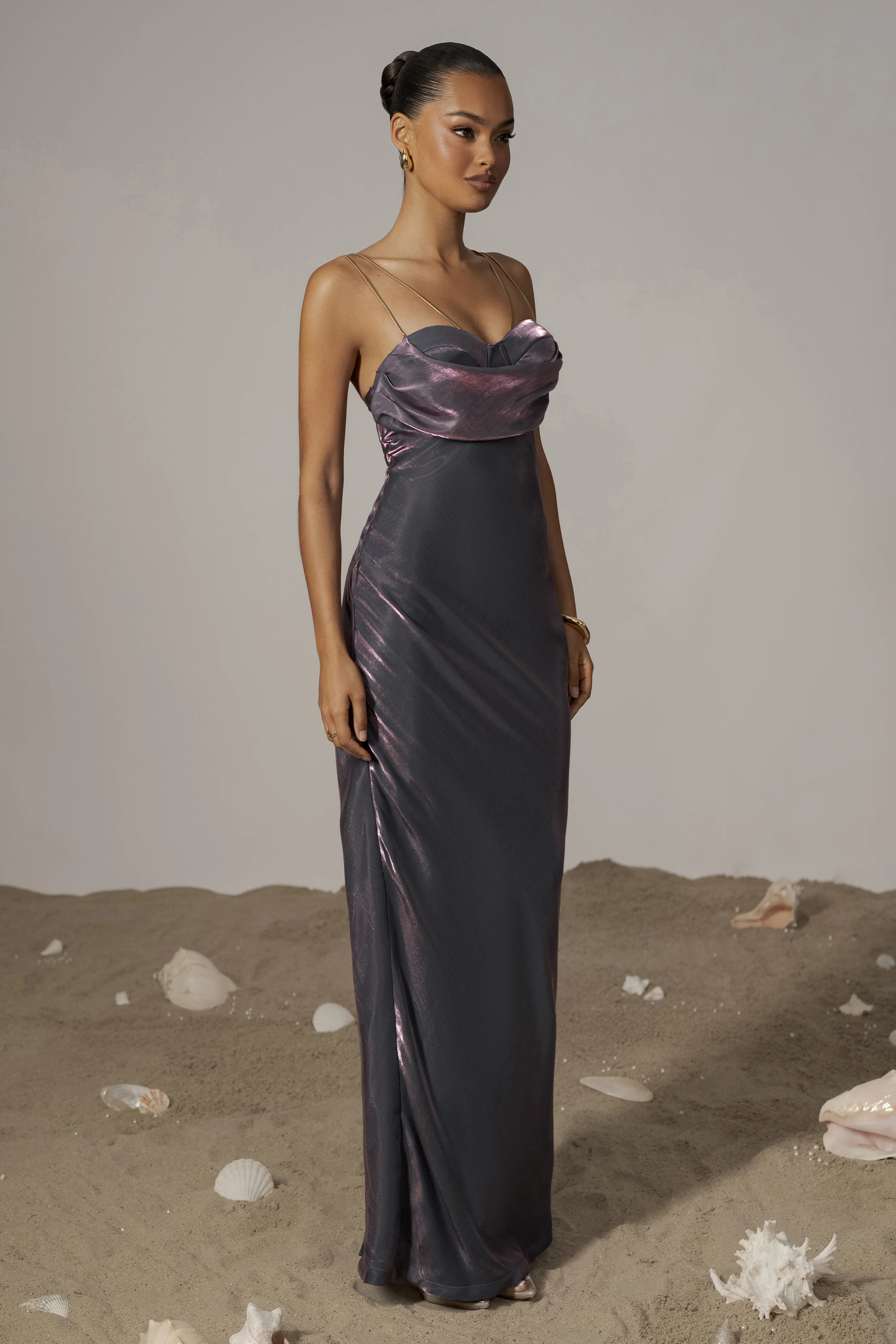 Purple Iridescent Visions Of You Dress - Image 6