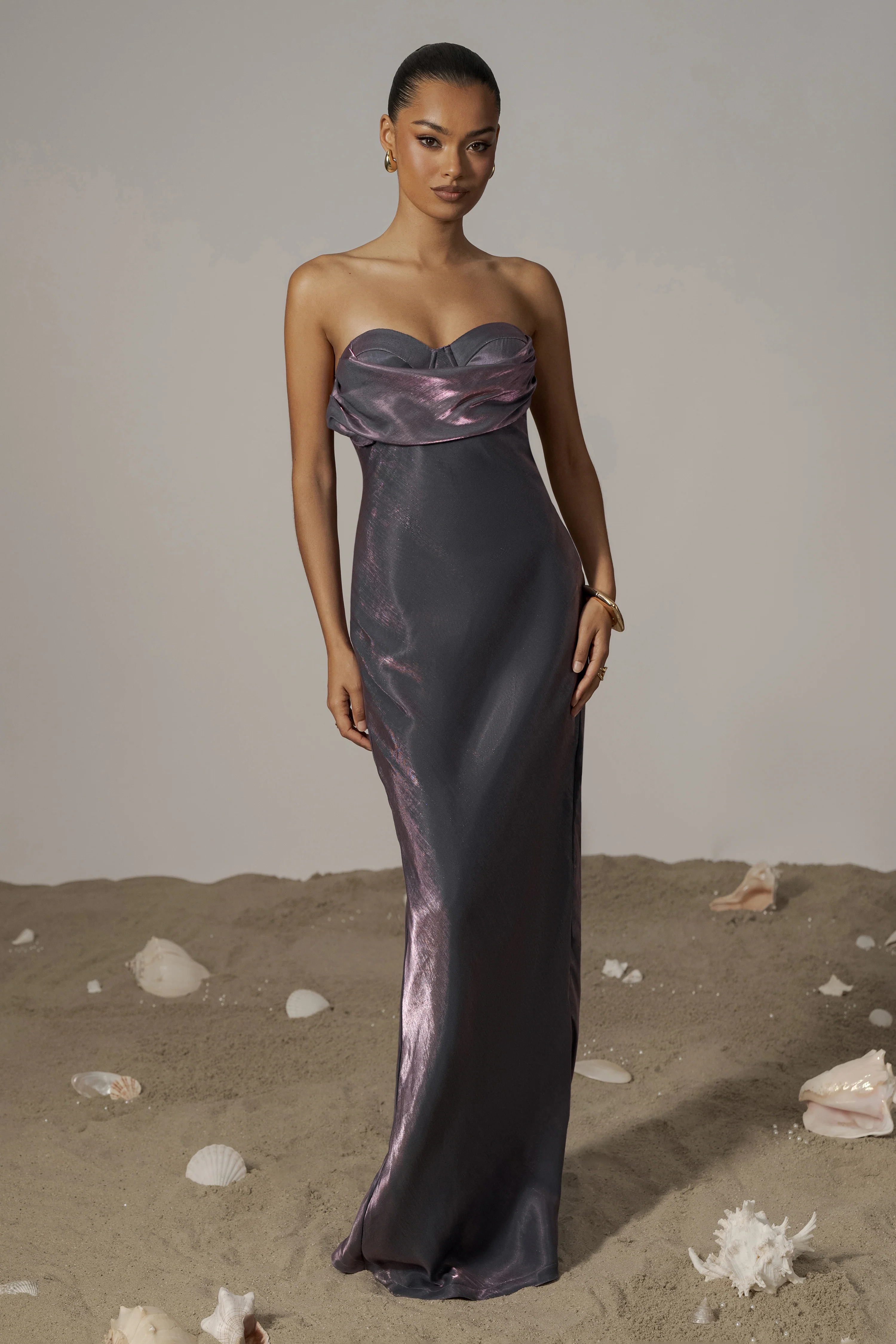 Purple Iridescent Visions Of You Dress - Image 7